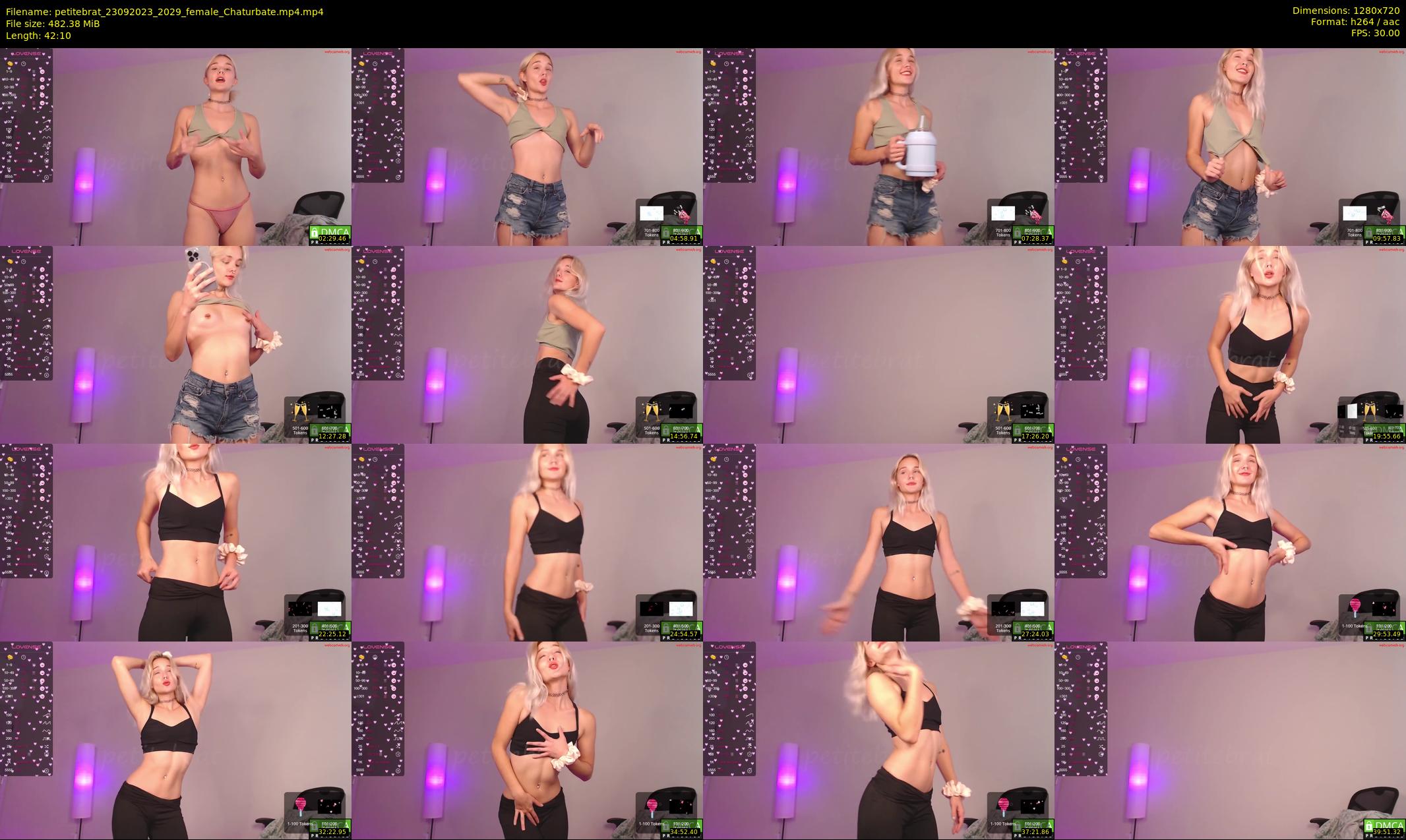 petitebrat — 43 minute Chaturbate female cam show recording, 720p, Sep 23, 2023