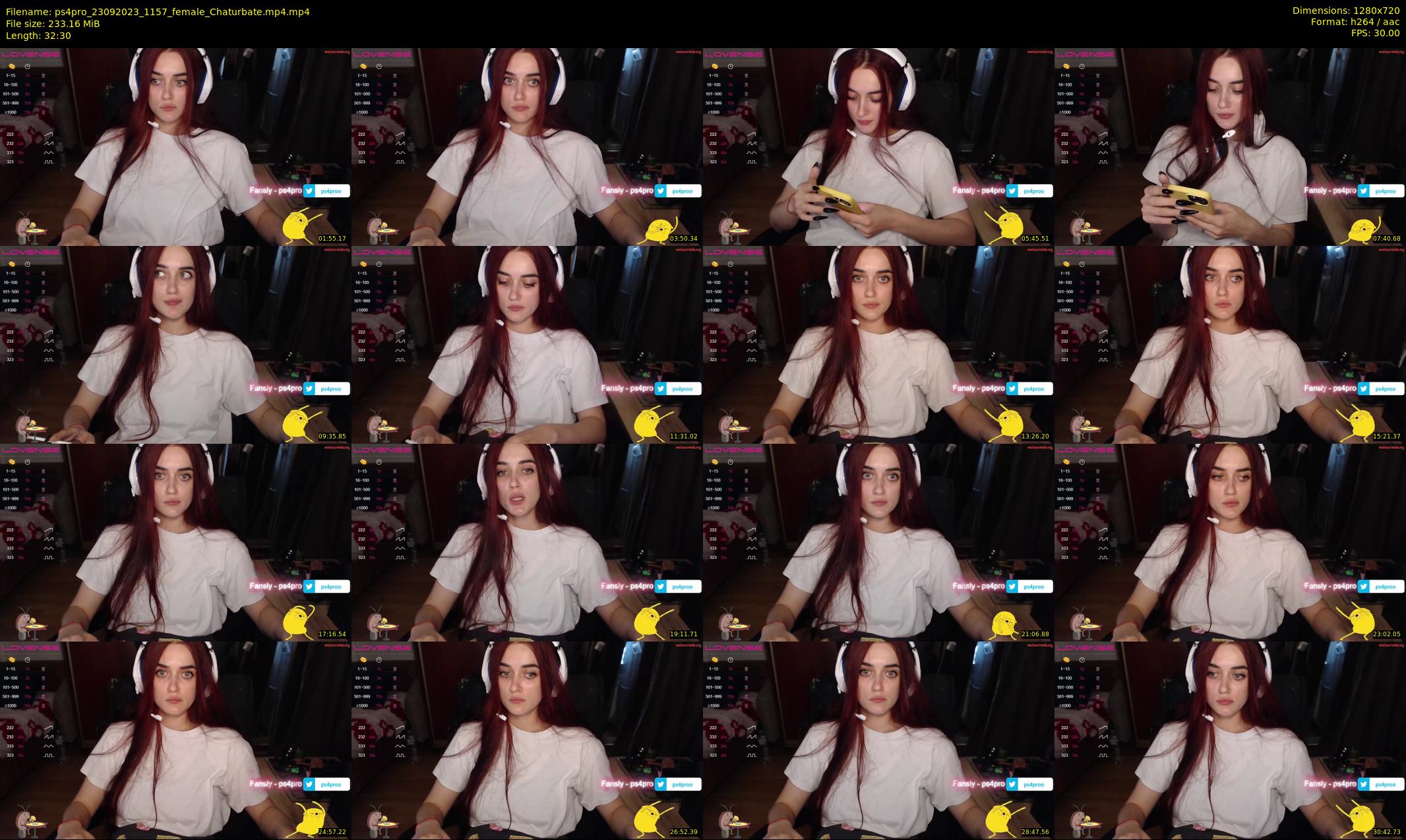 ps4pro — 33 minute Chaturbate female cam show recording, 720p, Sep 23, 2023
