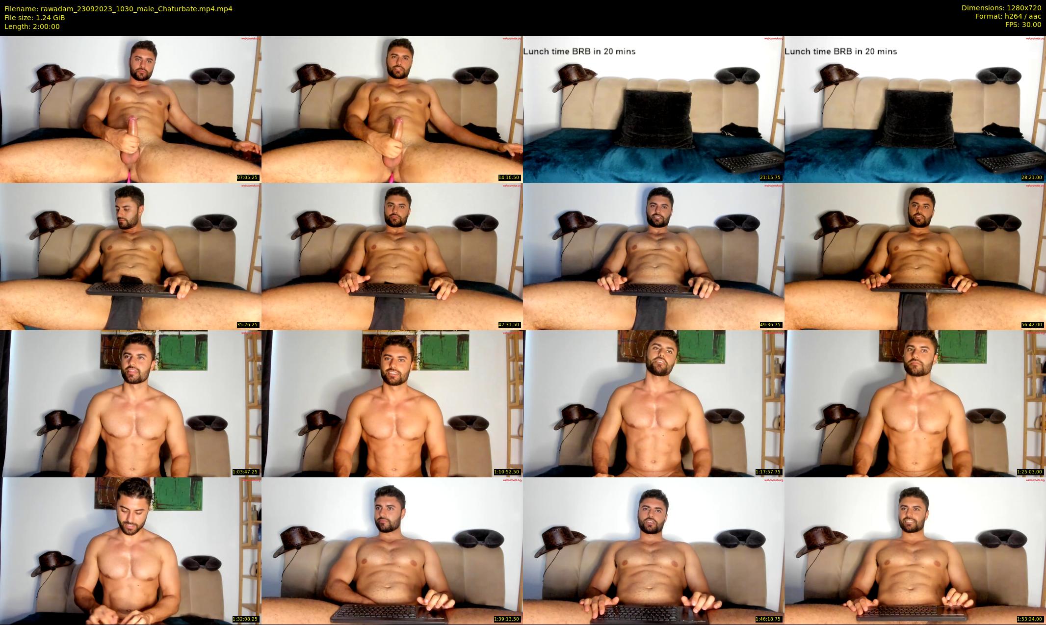 rawadam — 120 minute Chaturbate male cam show recording, 720p, Sep 23, 2023