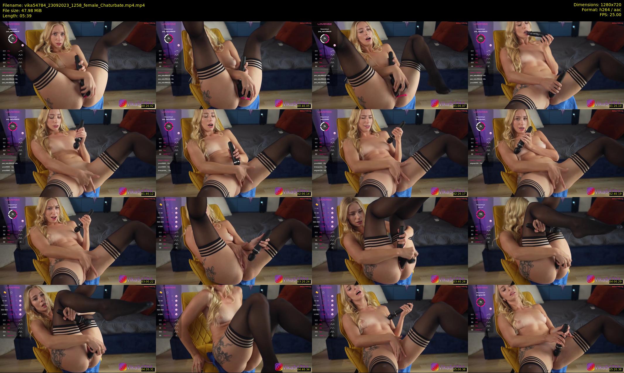vika54784 — 6 minute Chaturbate female cam show recording, 720p, Sep 23, 2023