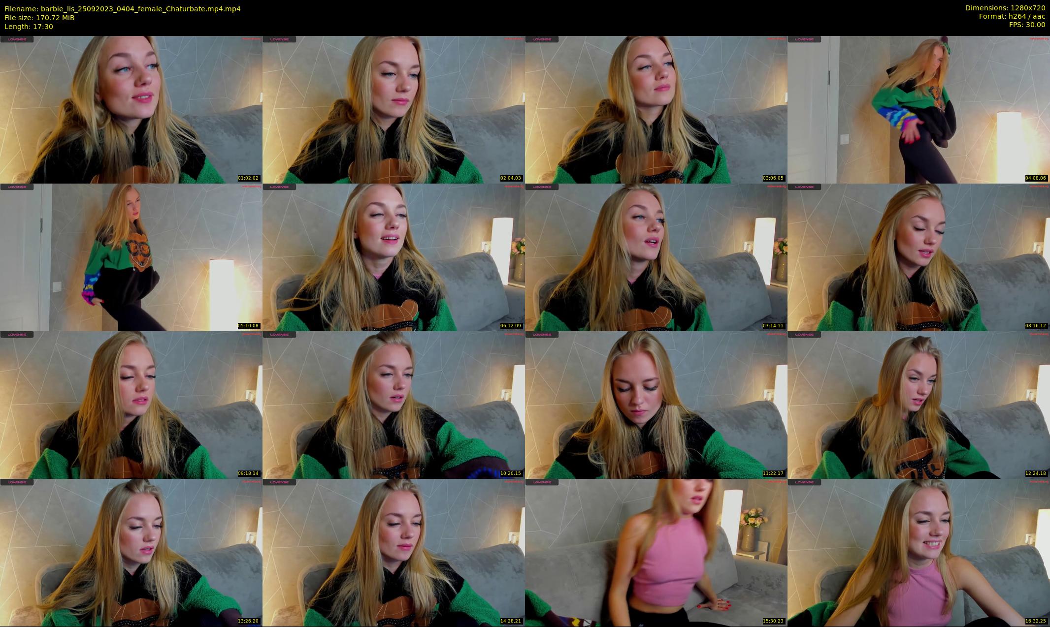 barbie_lis — 18 minute Chaturbate female cam show recording, 720p, Sep 25, 2023