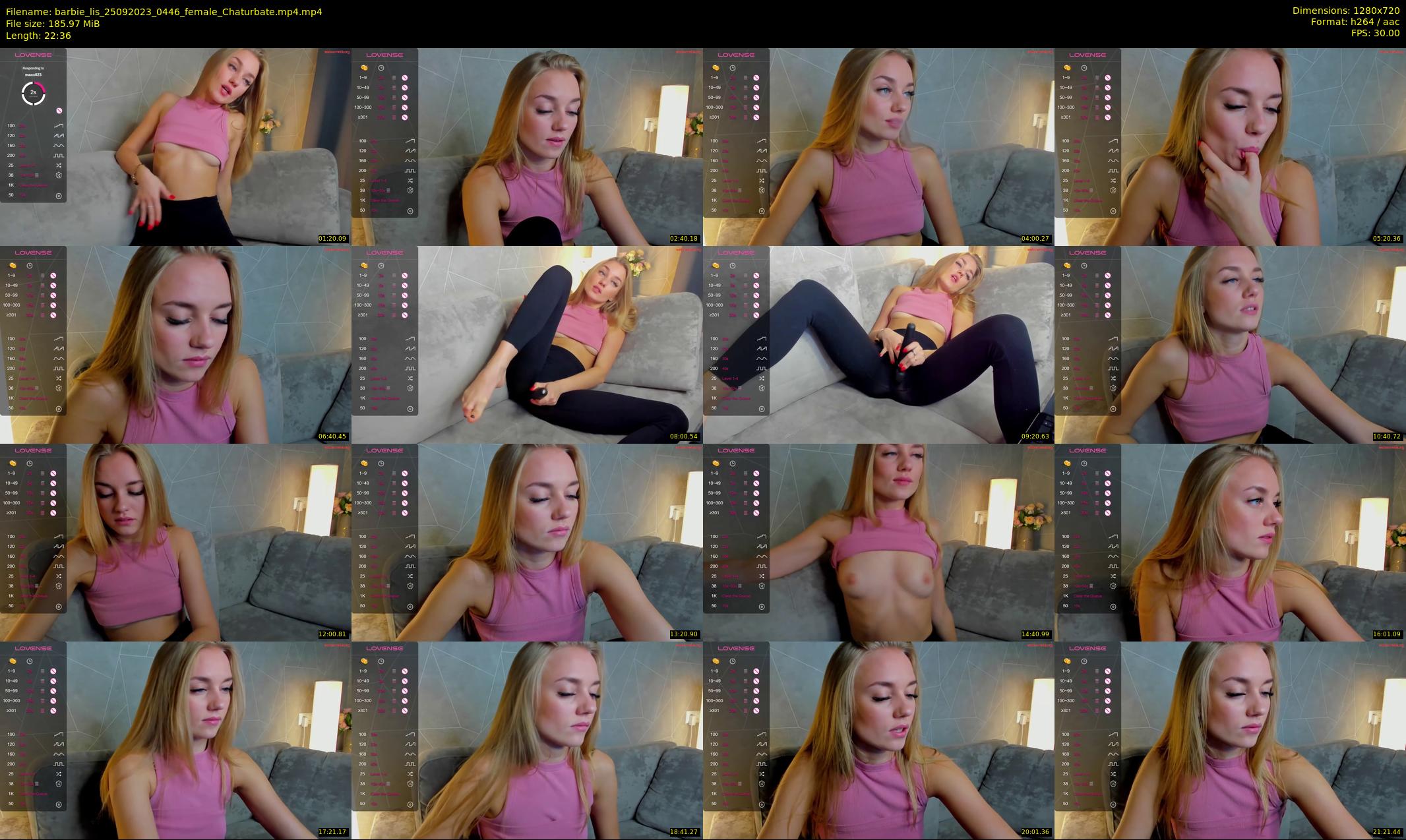 barbie_lis — 23 minute Chaturbate female cam show recording, 720p, Sep 25, 2023