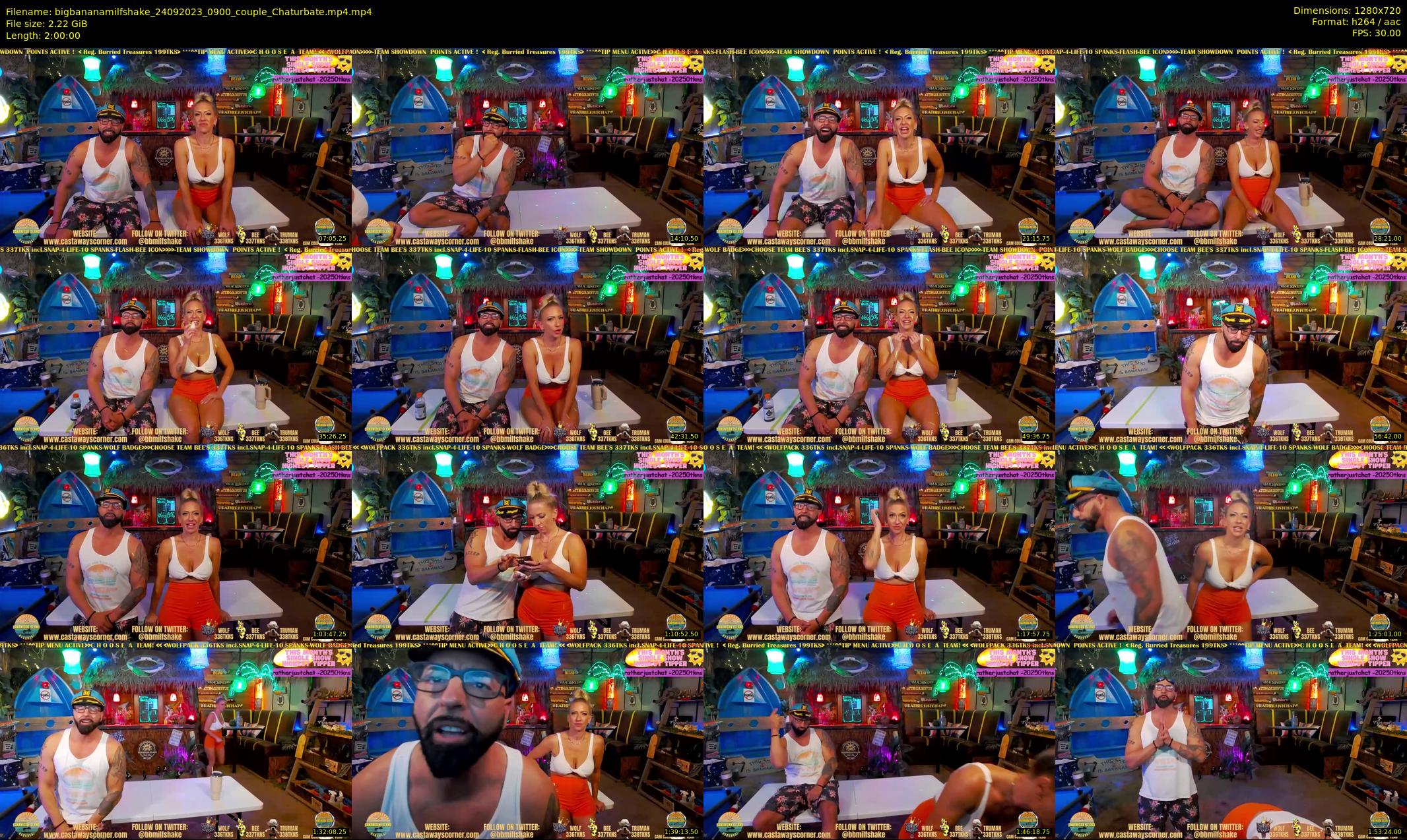 bigbananamilfshake — 120 minute Chaturbate couple cam show recording, 720p, Sep 24, 2023