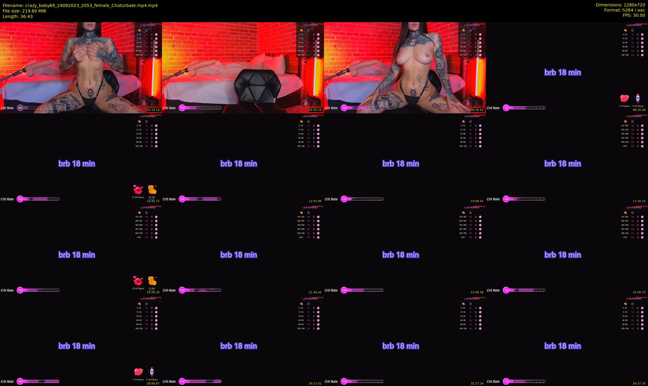 crazy_baby69 — 37 minute Chaturbate female cam show recording, 720p, Sep 24, 2023