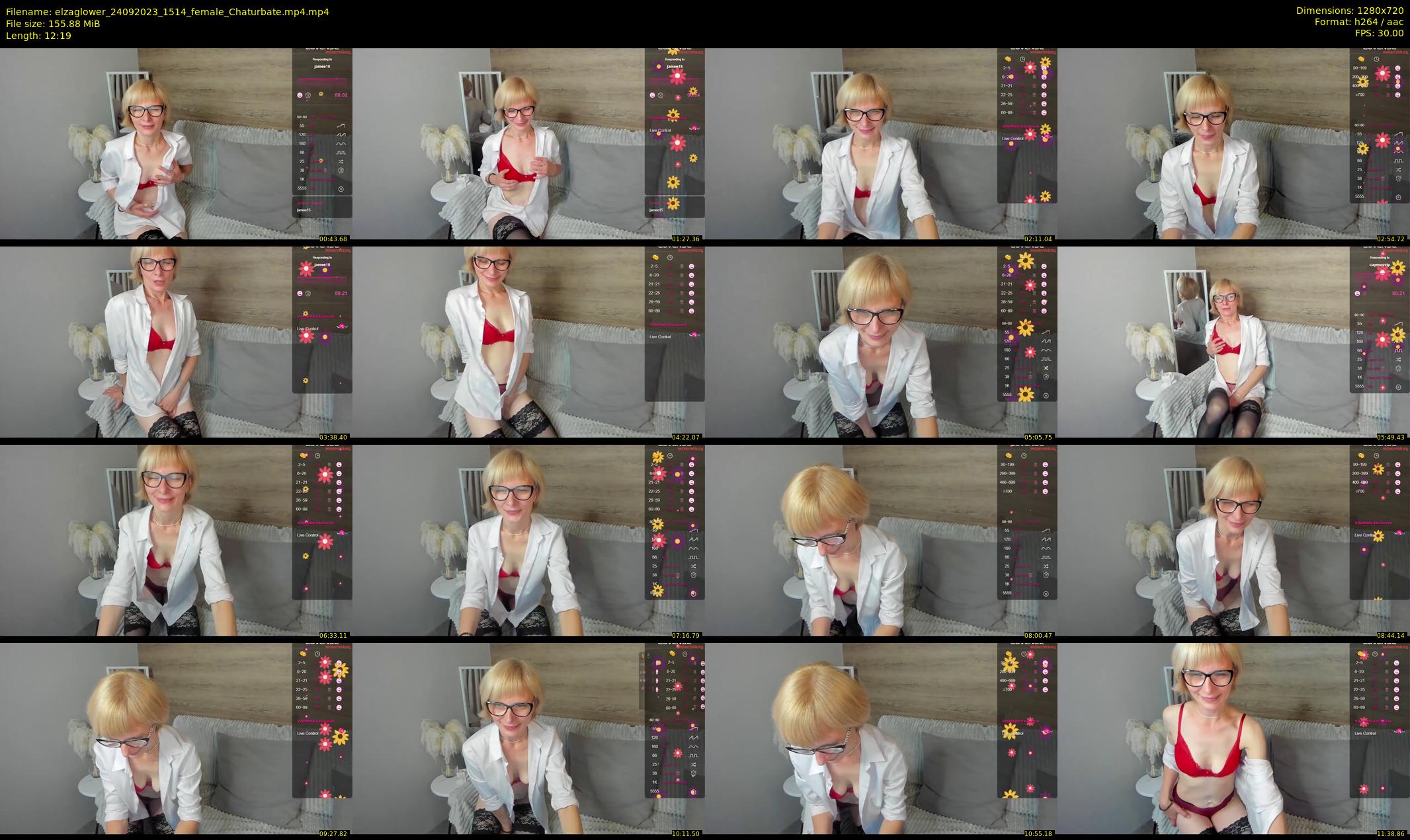 elzaglower — 13 minute Chaturbate female cam show recording, 720p, Sep 24, 2023