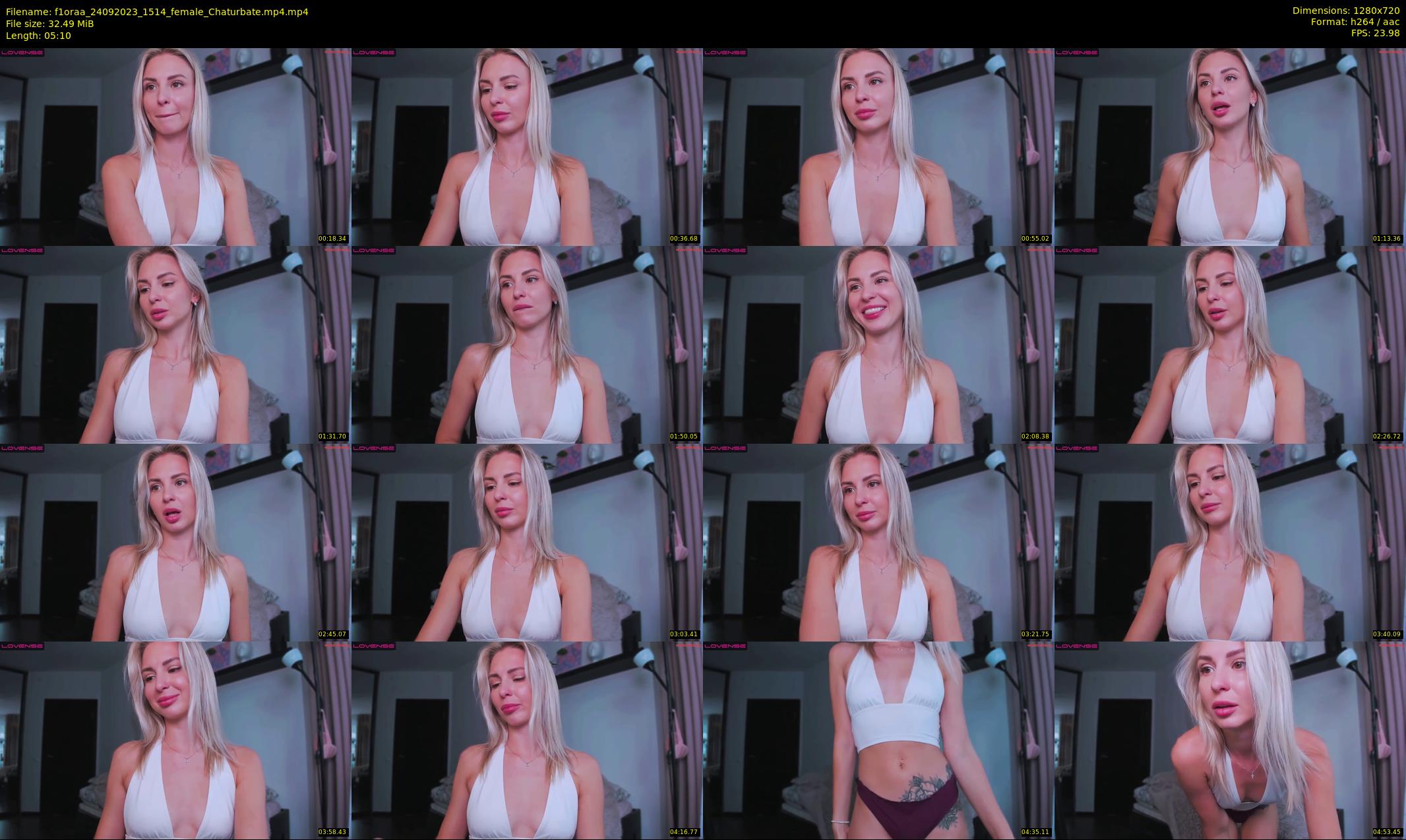 f1oraa — 6 minute Chaturbate female cam show recording, 720p, Sep 24, 2023