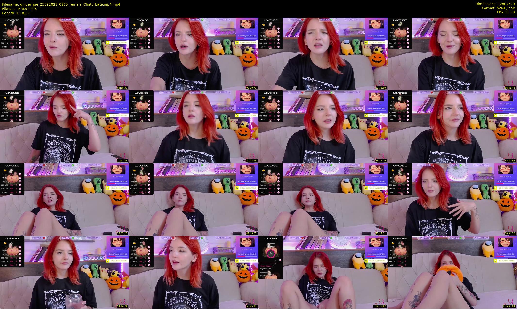 ginger_pie — 71 minute Chaturbate female cam show recording, 720p, Sep 25, 2023