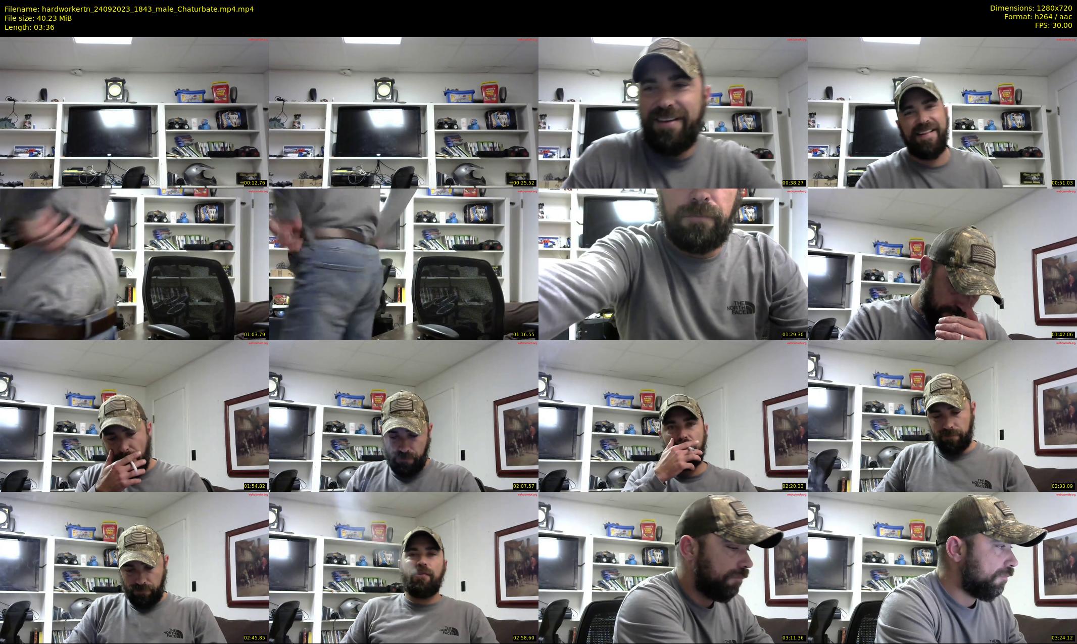 hardworkertn — 4 minute Chaturbate male cam show recording, 720p, Sep 24, 2023