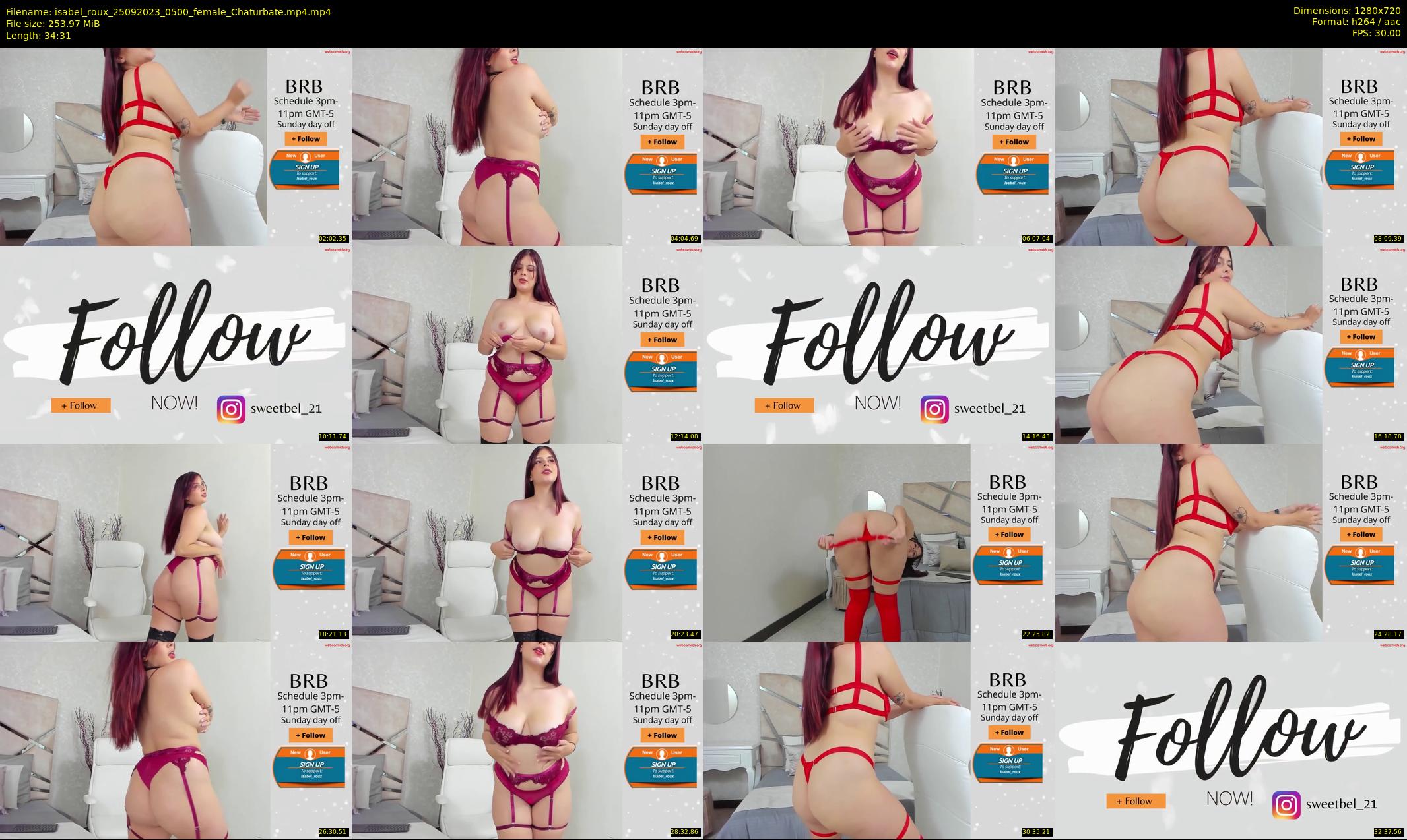 isabel_roux — 35 minute Chaturbate female cam show recording, 720p, Sep 25, 2023