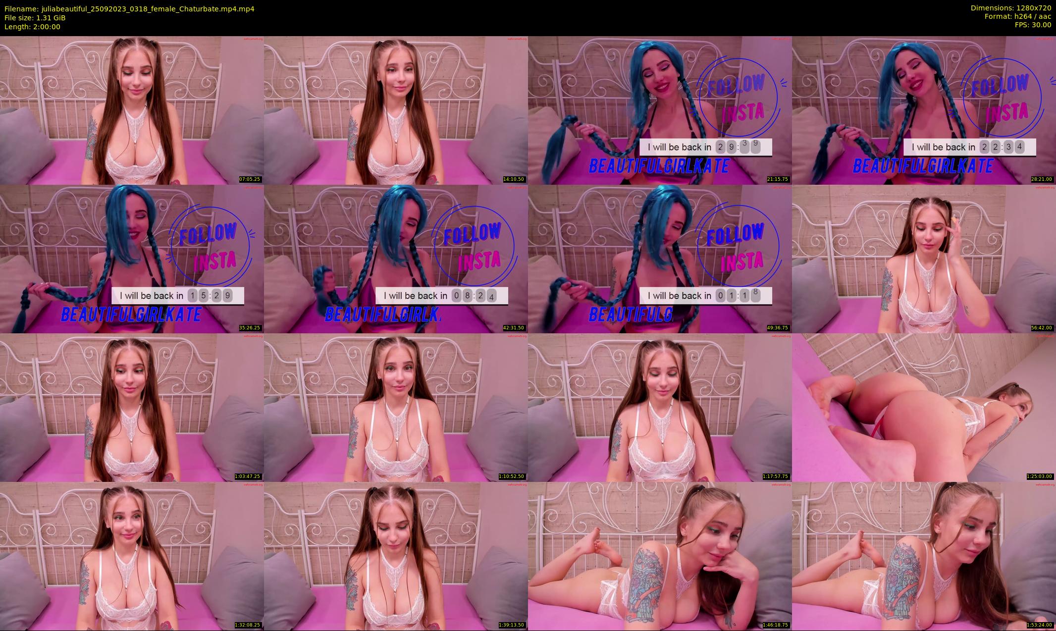 juliabeautiful — 120 minute Chaturbate female cam show recording, 720p, Sep 25, 2023
