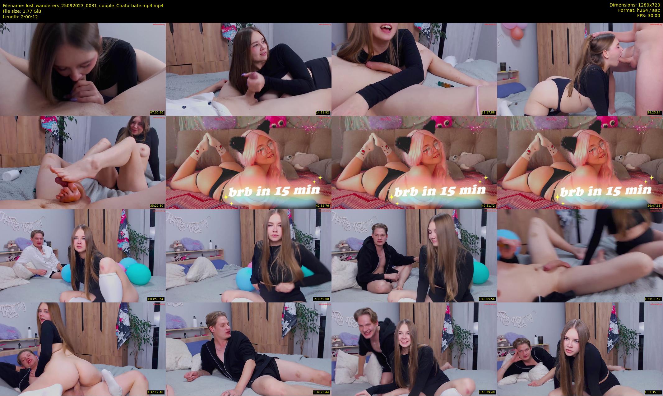 lost_wanderers — 121 minute Chaturbate couple cam show recording, 720p, Sep 25, 2023