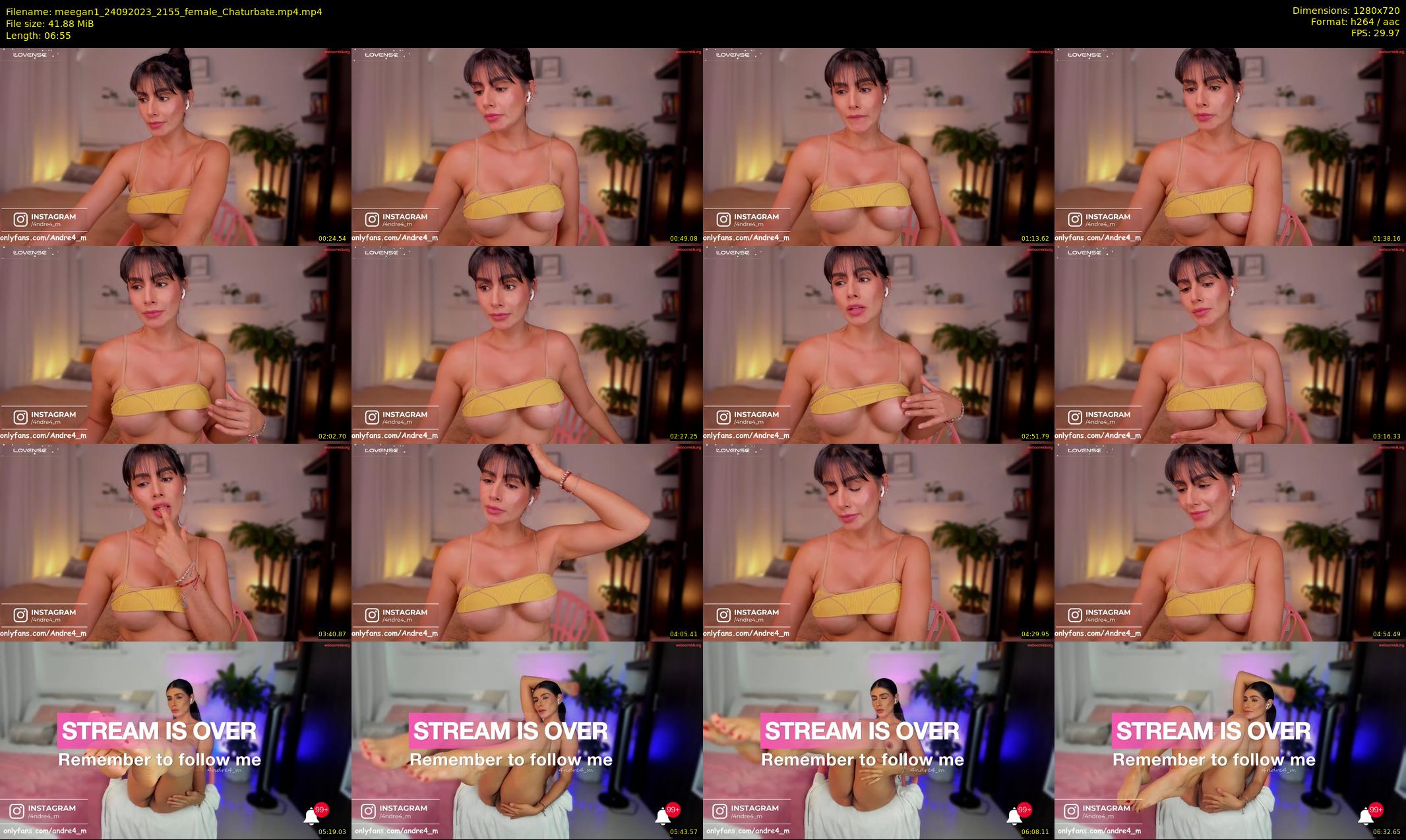 meegan1 — 7 minute Chaturbate female cam show recording, 720p, Sep 24, 2023