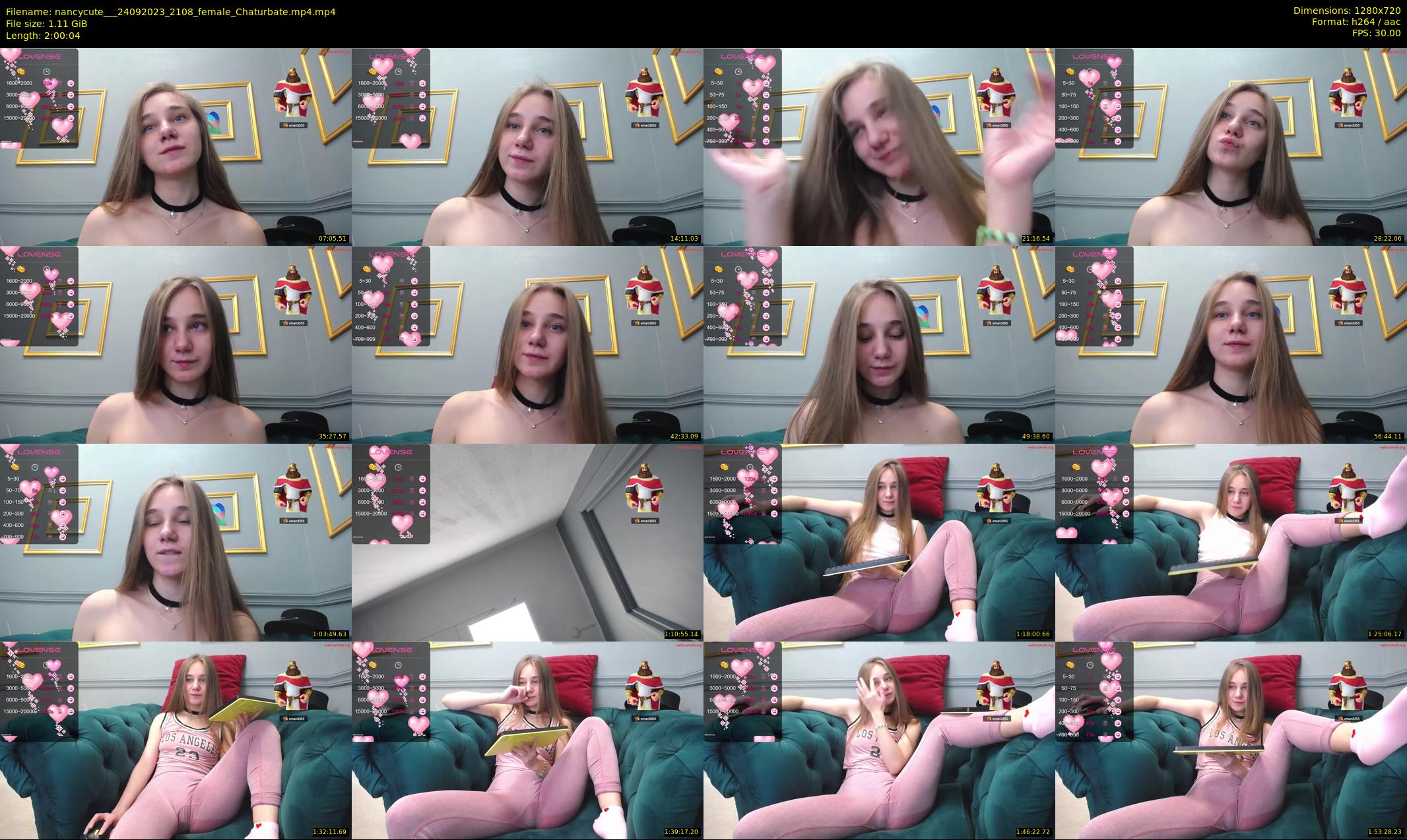 nancycute__ — 121 minute Chaturbate female cam show recording, 720p, Sep 24, 2023