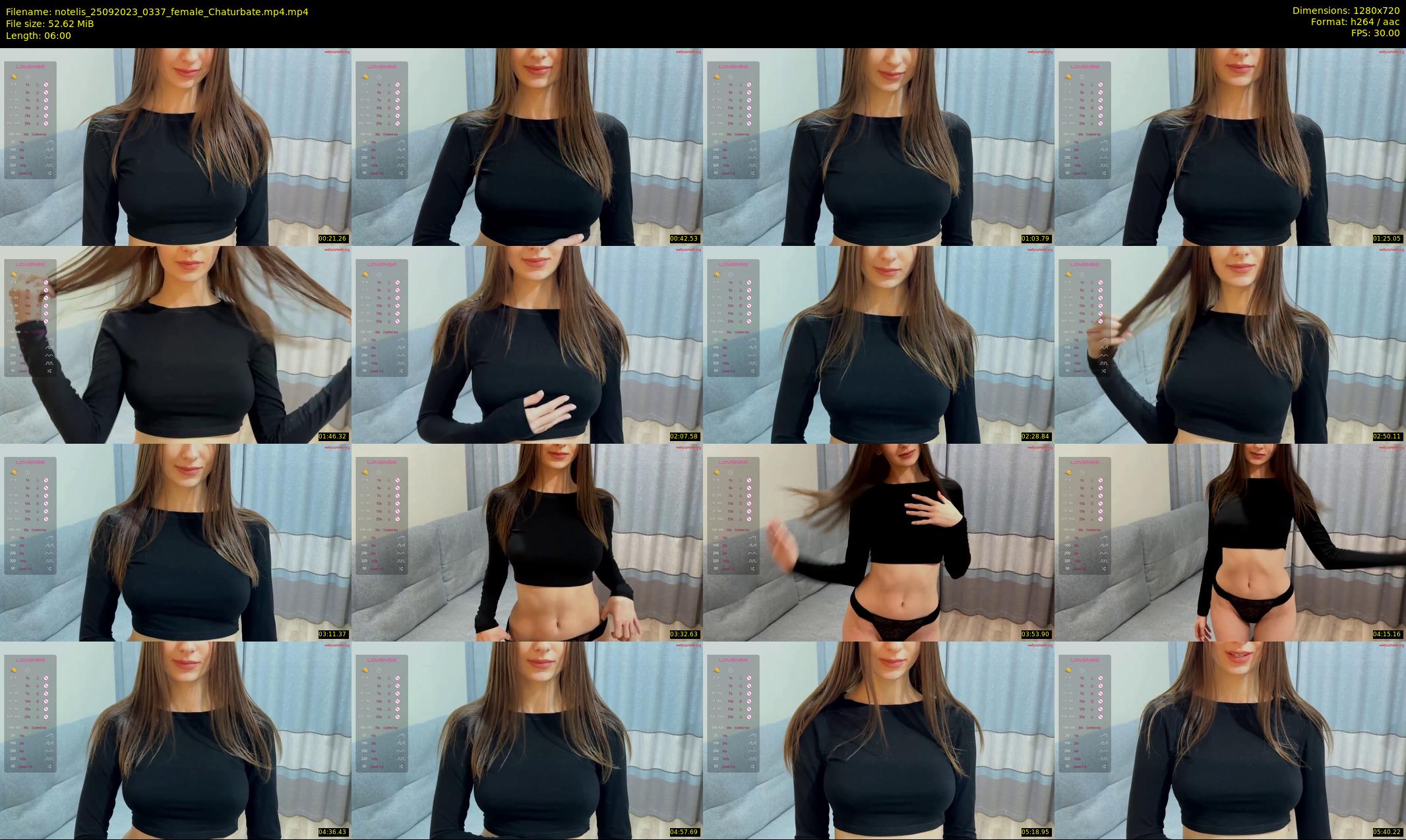 notelis — 6 minute Chaturbate female cam show recording, 720p, Sep 25, 2023