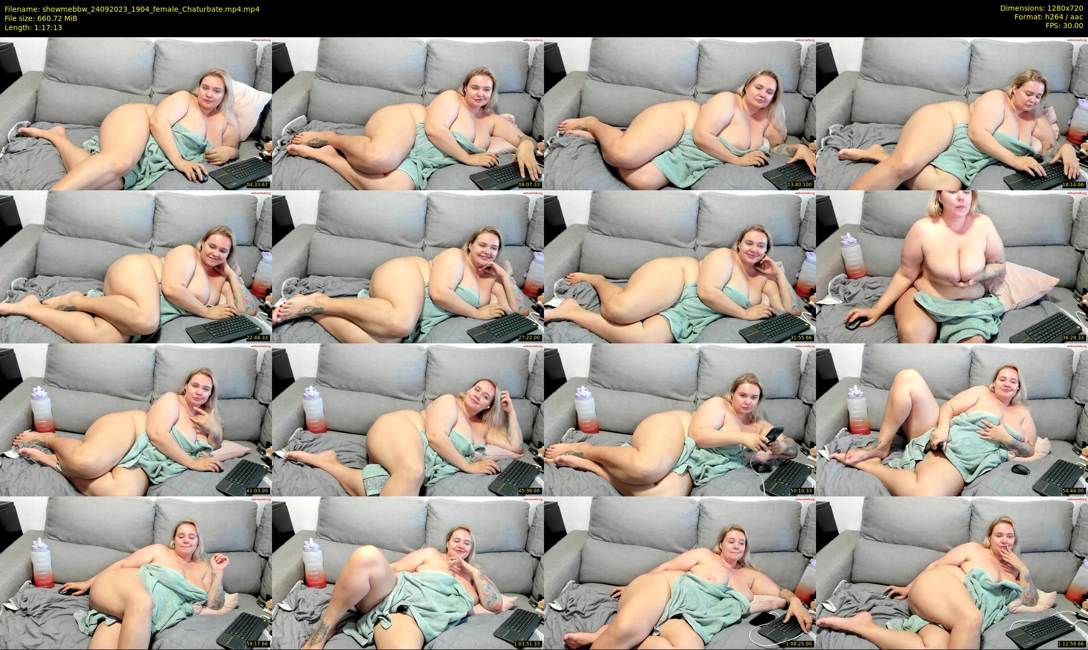 showmebbw — 78 minute Chaturbate female cam show recording, 720p, Sep 24, 2023