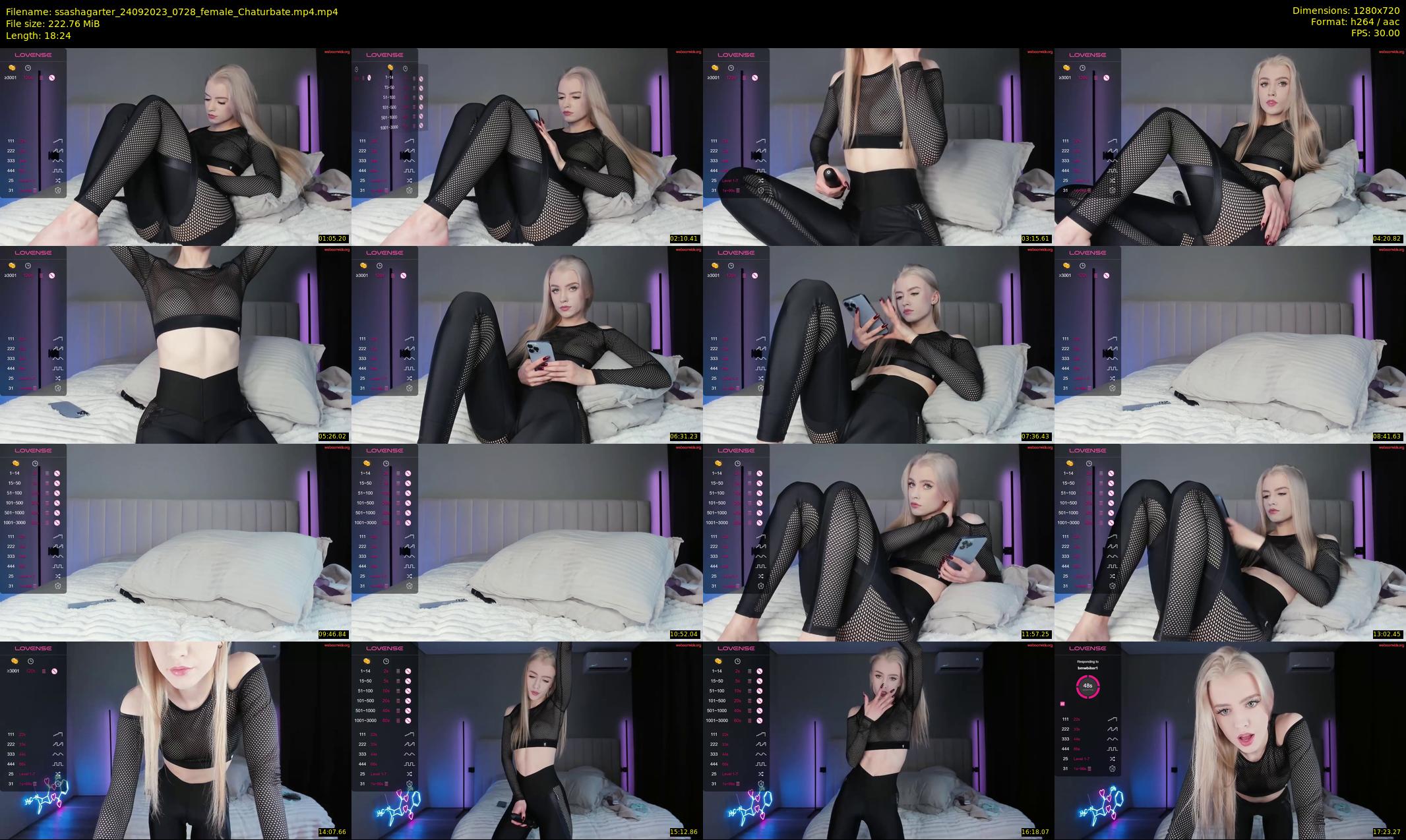 ssashagarter — 19 minute Chaturbate female cam show recording, 720p, Sep 24, 2023