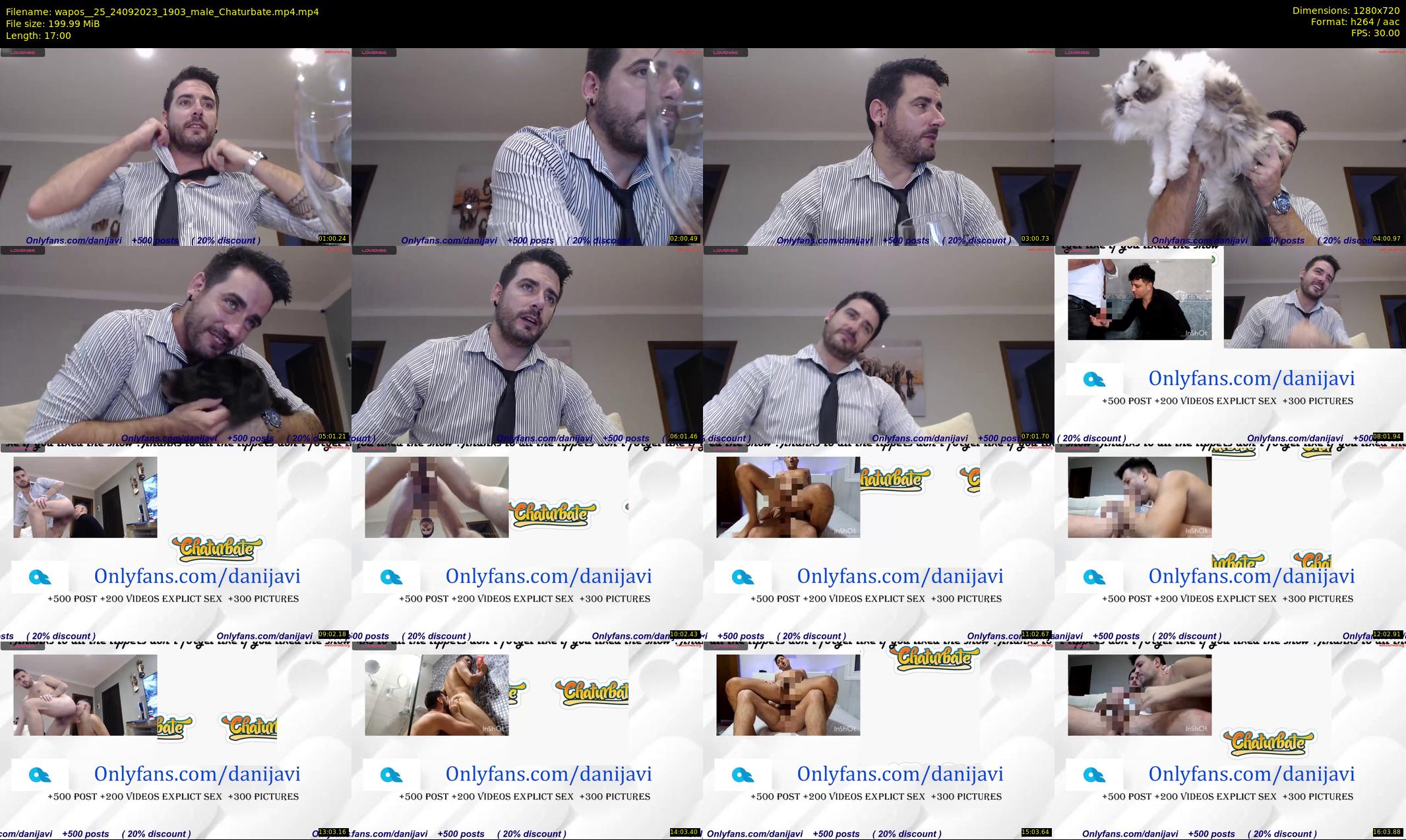 wapos__25 — 17 minute Chaturbate male cam show recording, 720p, Sep 24, 2023