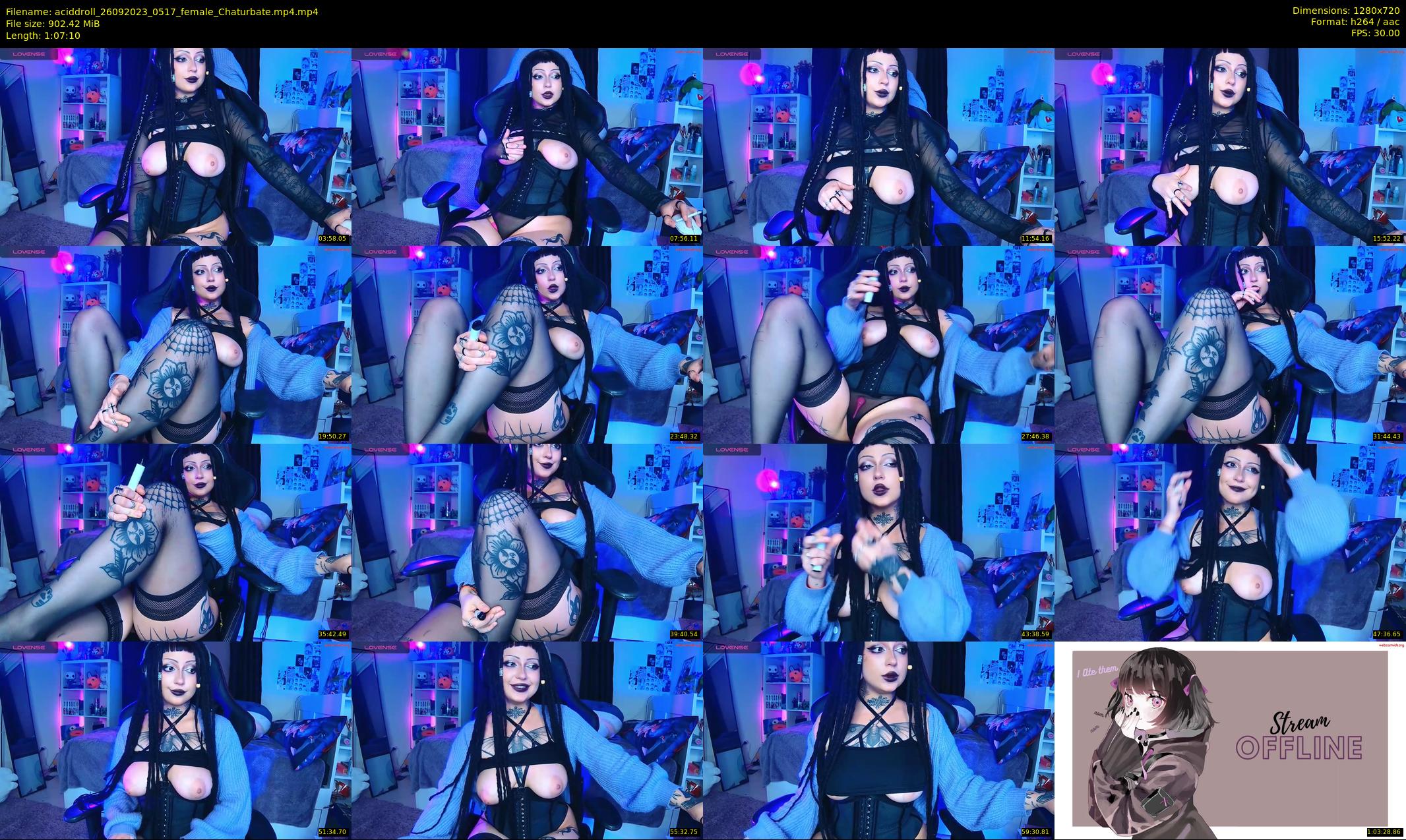 aciddroll — 68 minute Chaturbate female cam show recording, 720p, Sep 26, 2023