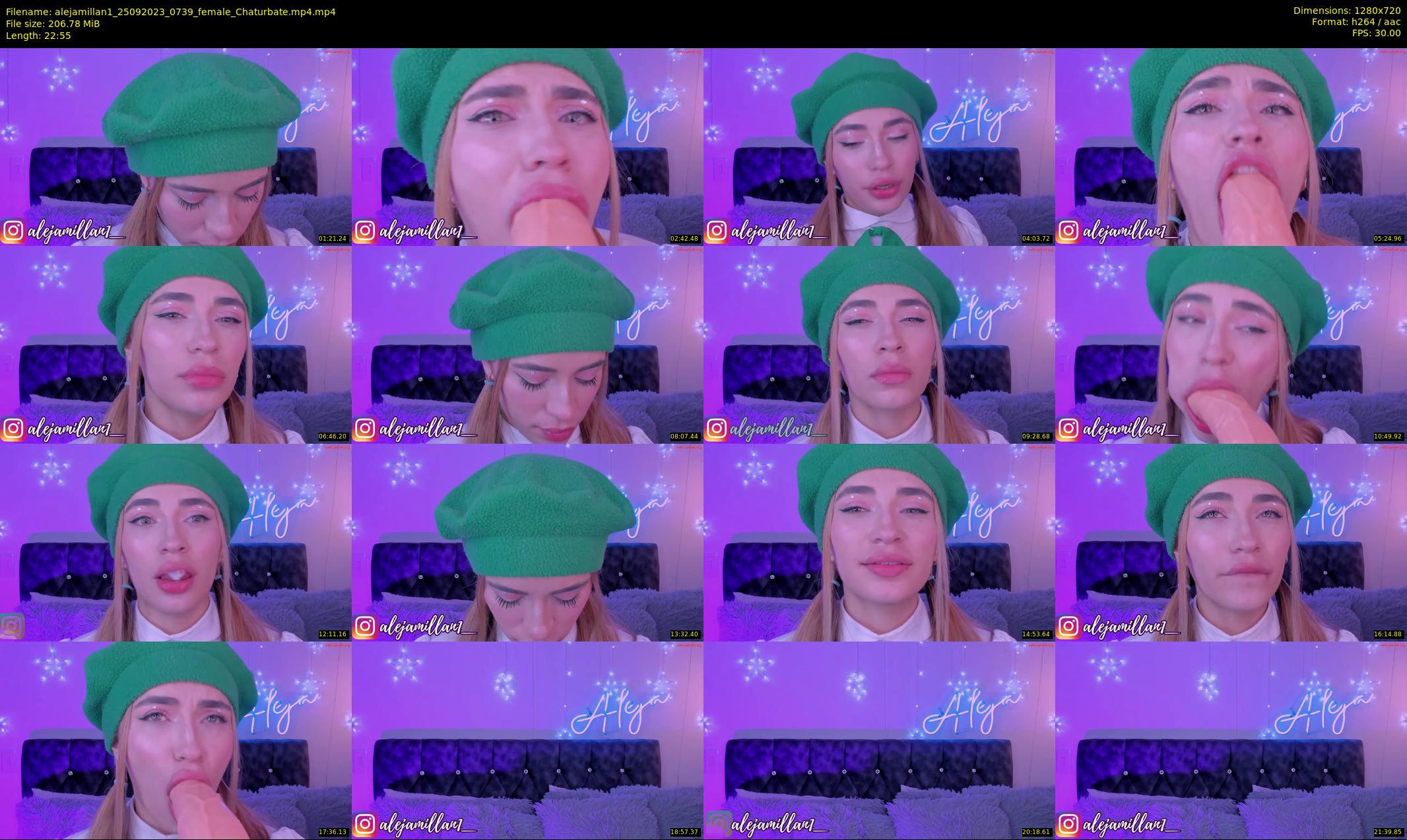 alejamillan1 — 23 minute Chaturbate female cam show recording, 720p, Sep 25, 2023