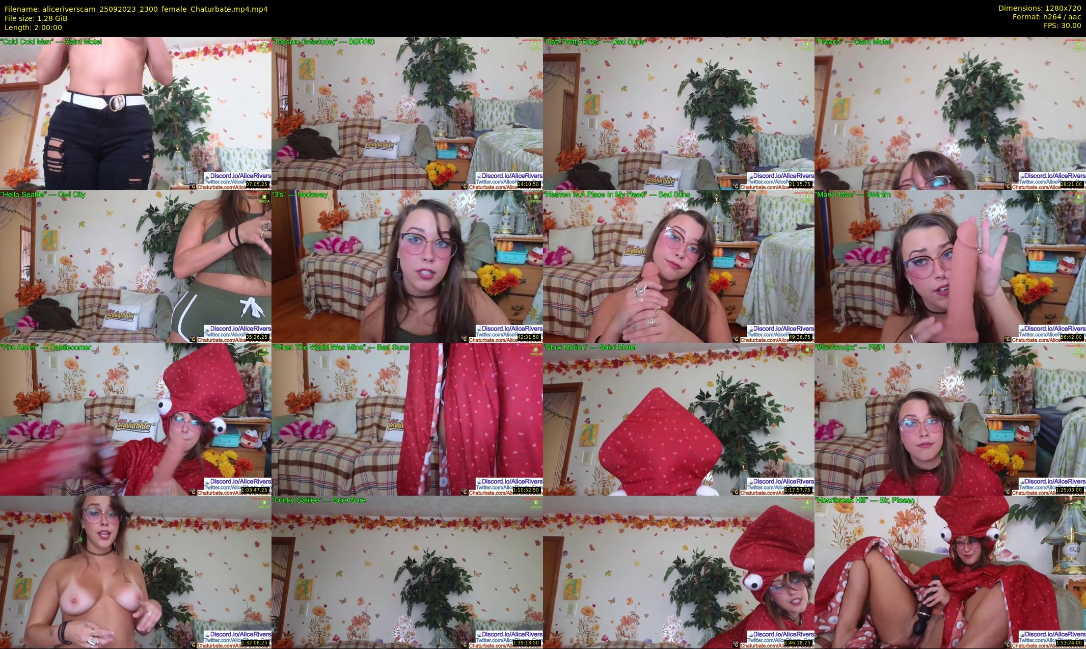 aliceriverscam — 120 minute Chaturbate female cam show recording, 720p, Sep 25, 2023