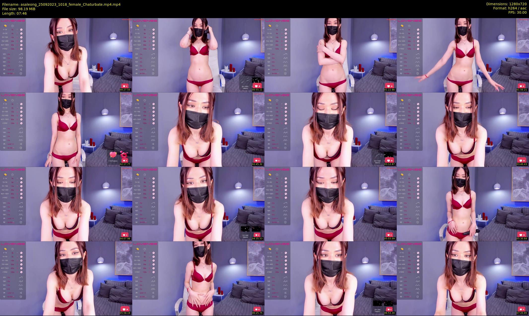 asaleong — 8 minute Chaturbate female cam show recording, 720p, Sep 25, 2023