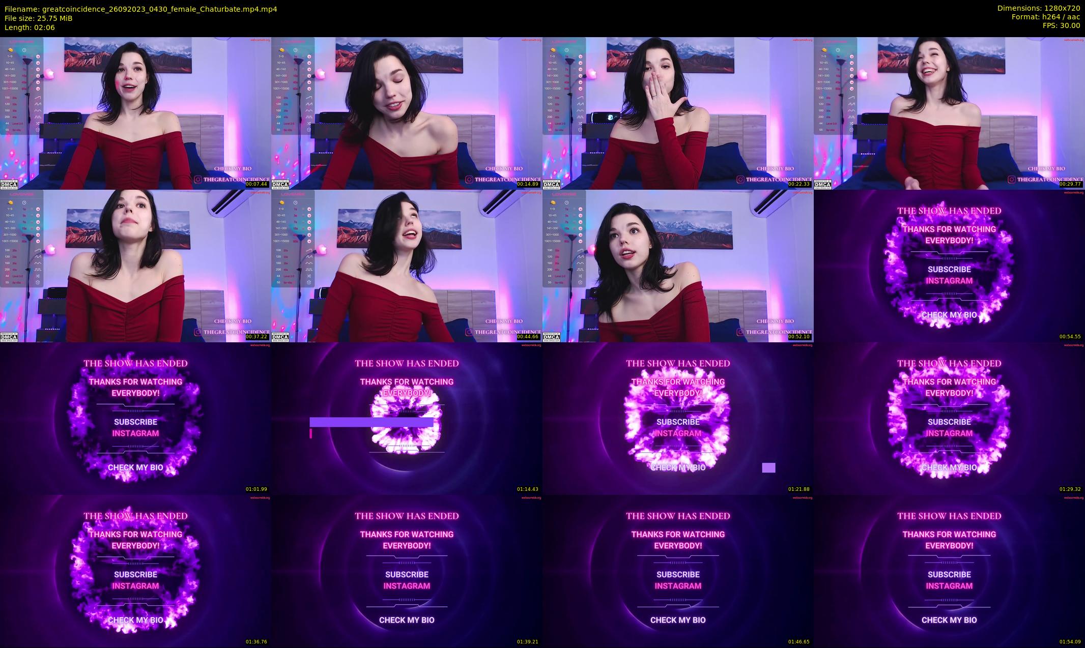 greatcoincidence — 3 minute Chaturbate female cam show recording, 720p, Sep 26, 2023