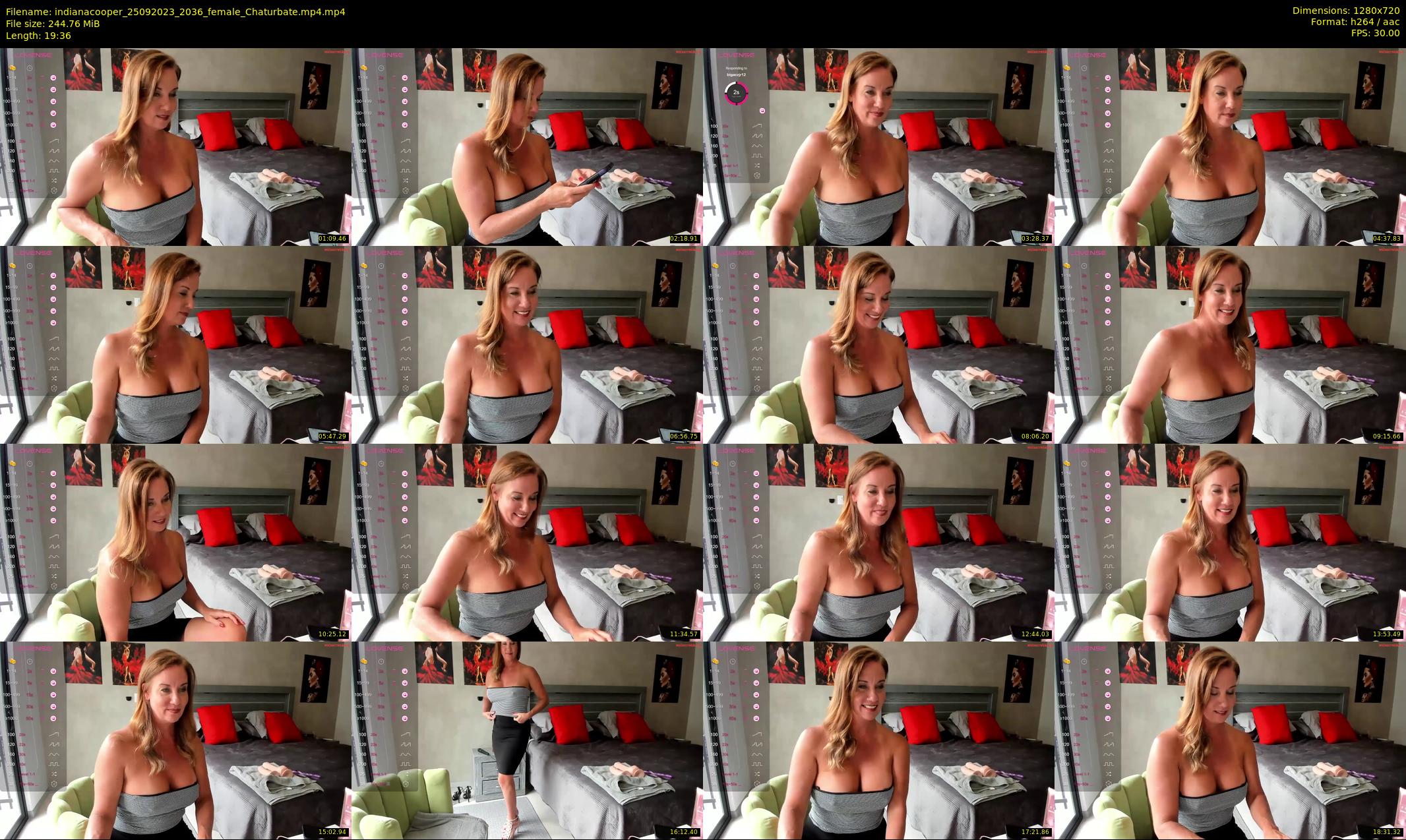 indianacooper — 20 minute Chaturbate female cam show recording, 720p, Sep 25, 2023