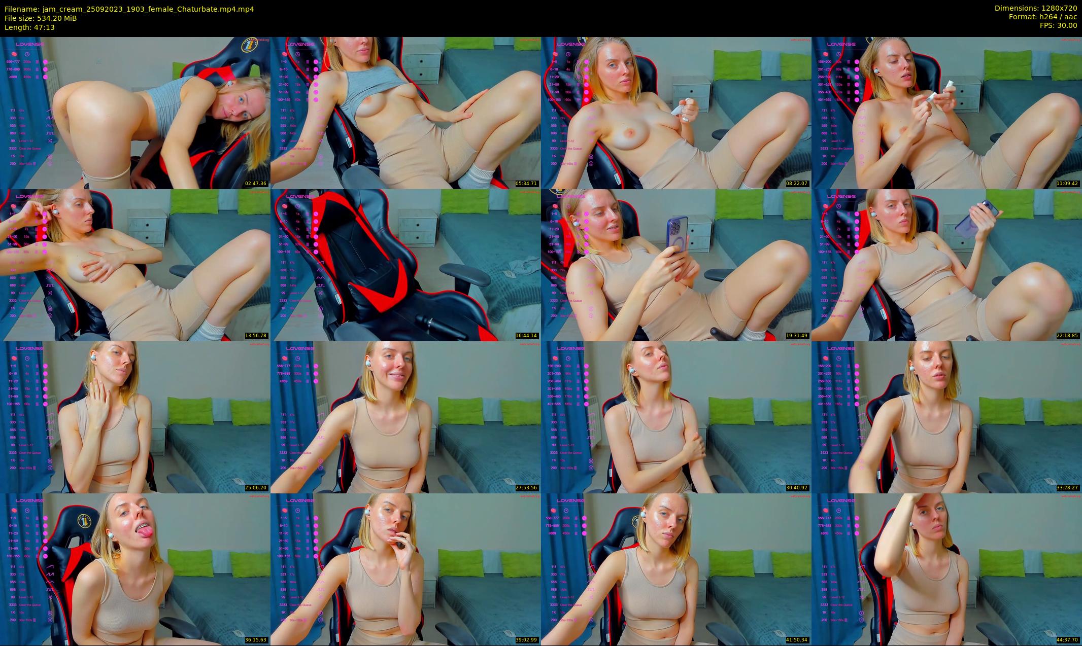 jam_cream — 48 minute Chaturbate female cam show recording, 720p, Sep 25, 2023