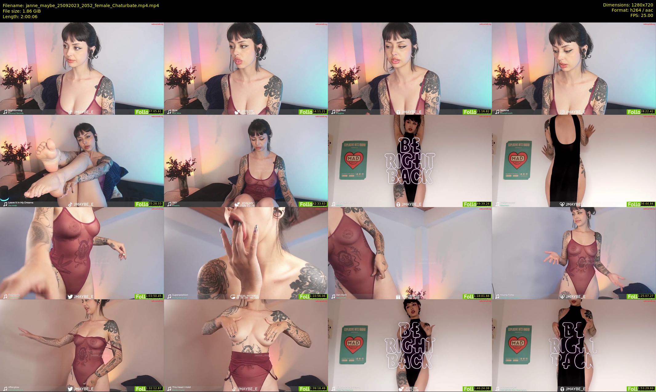 janne_maybe — 121 minute Chaturbate female cam show recording, 720p, Sep 25, 2023