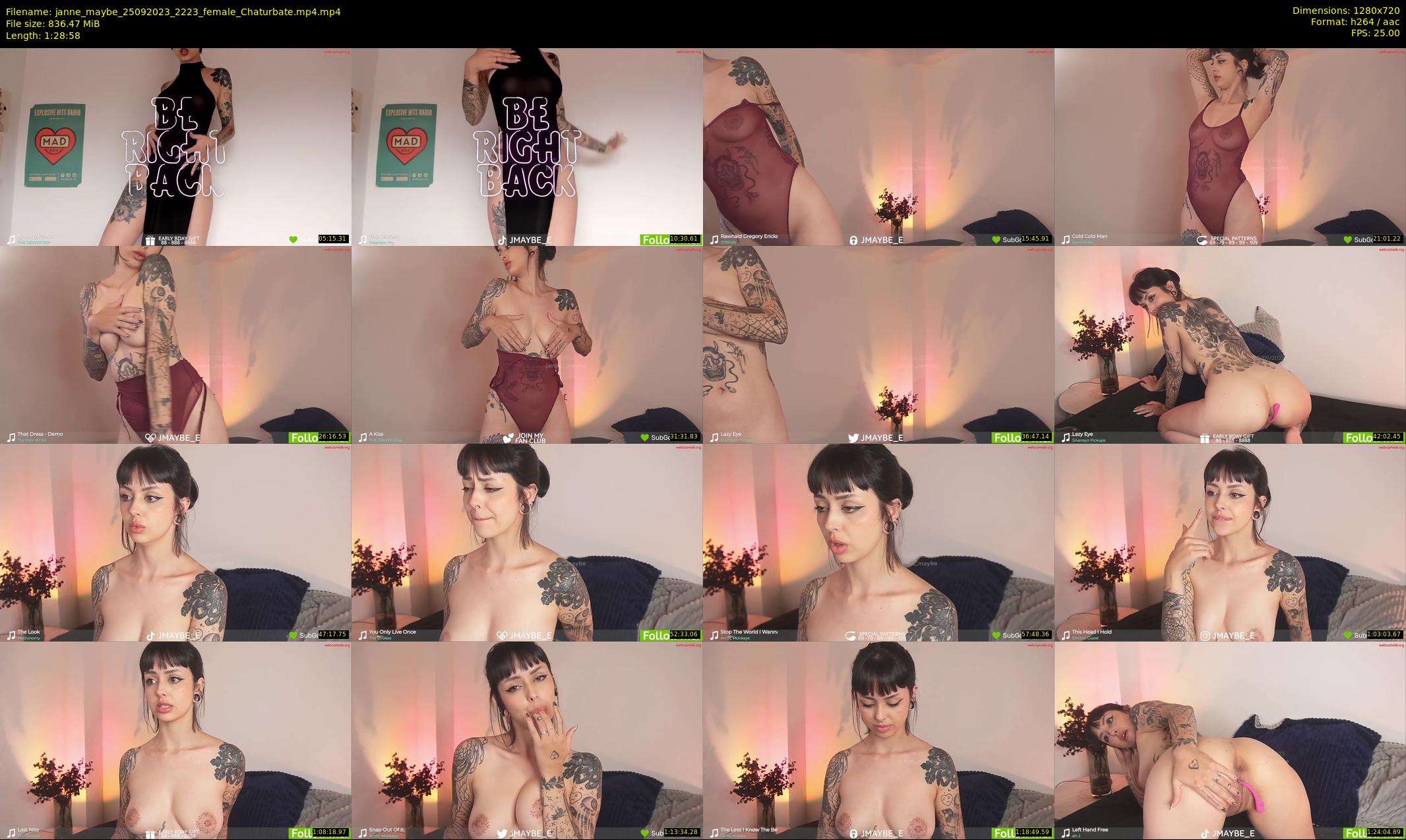 janne_maybe — 89 minute Chaturbate female cam show recording, 720p, Sep 25, 2023
