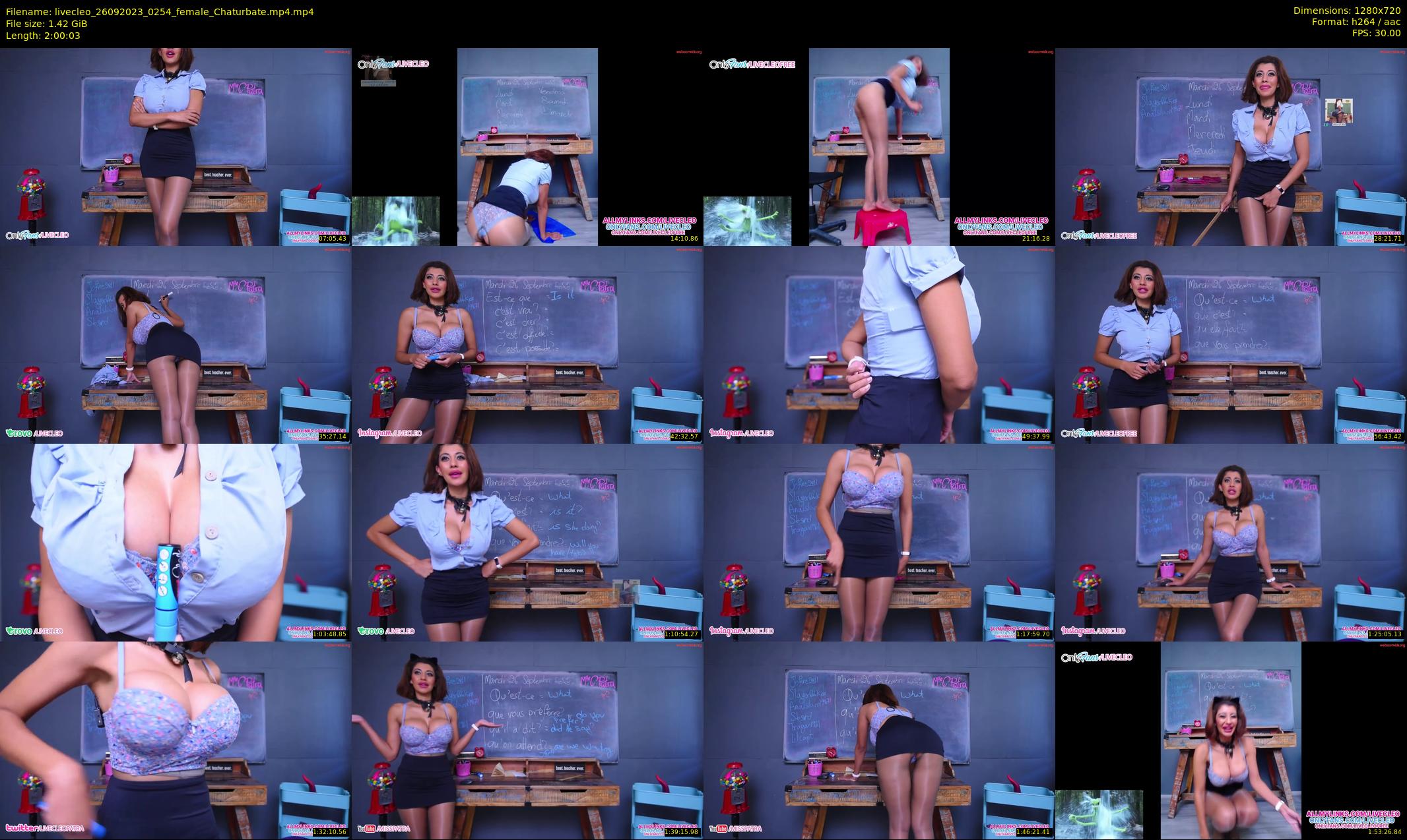 livecleo — 121 minute Chaturbate female cam show recording, 720p, Sep 26, 2023