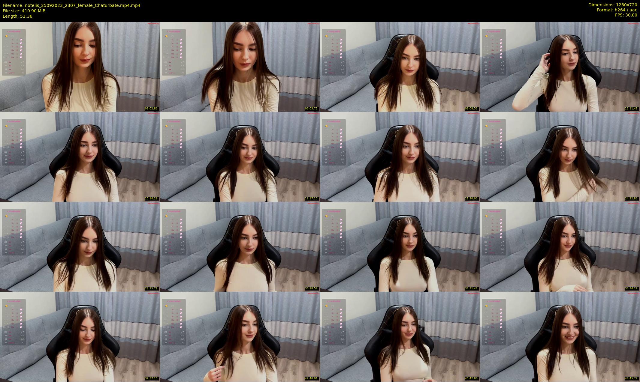 notelis — 52 minute Chaturbate female cam show recording, 720p, Sep 25, 2023