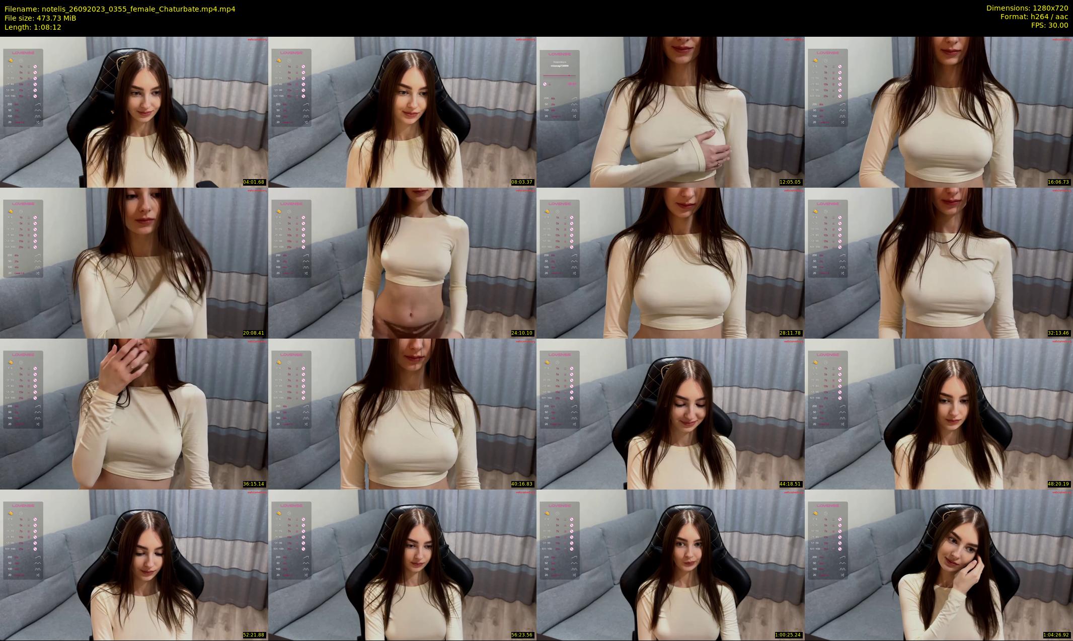 notelis — 69 minute Chaturbate female cam show recording, 720p, Sep 26, 2023