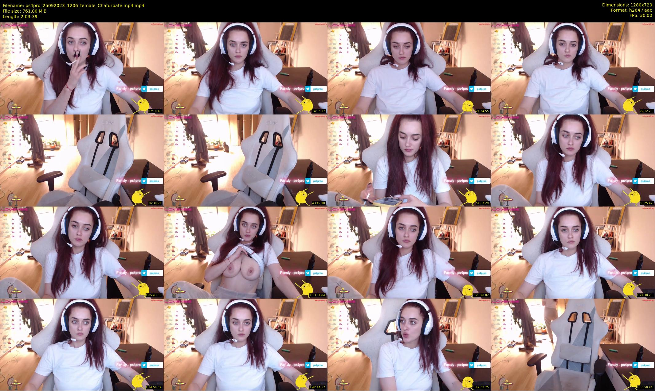 ps4pro — 124 minute Chaturbate female cam show recording, 720p, Sep 25, 2023