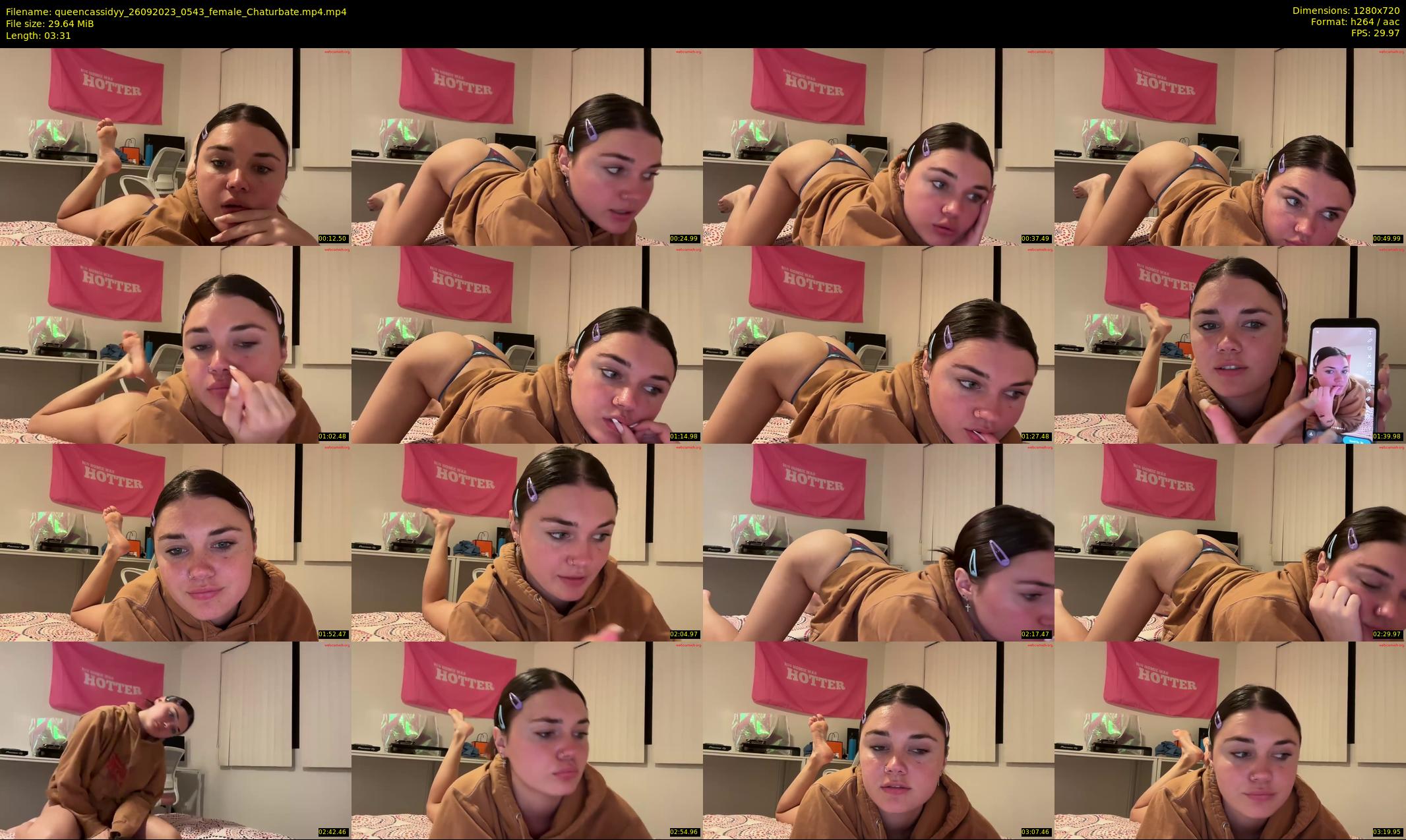 queencassidyy — 4 minute Chaturbate female cam show recording, 720p, Sep 26, 2023