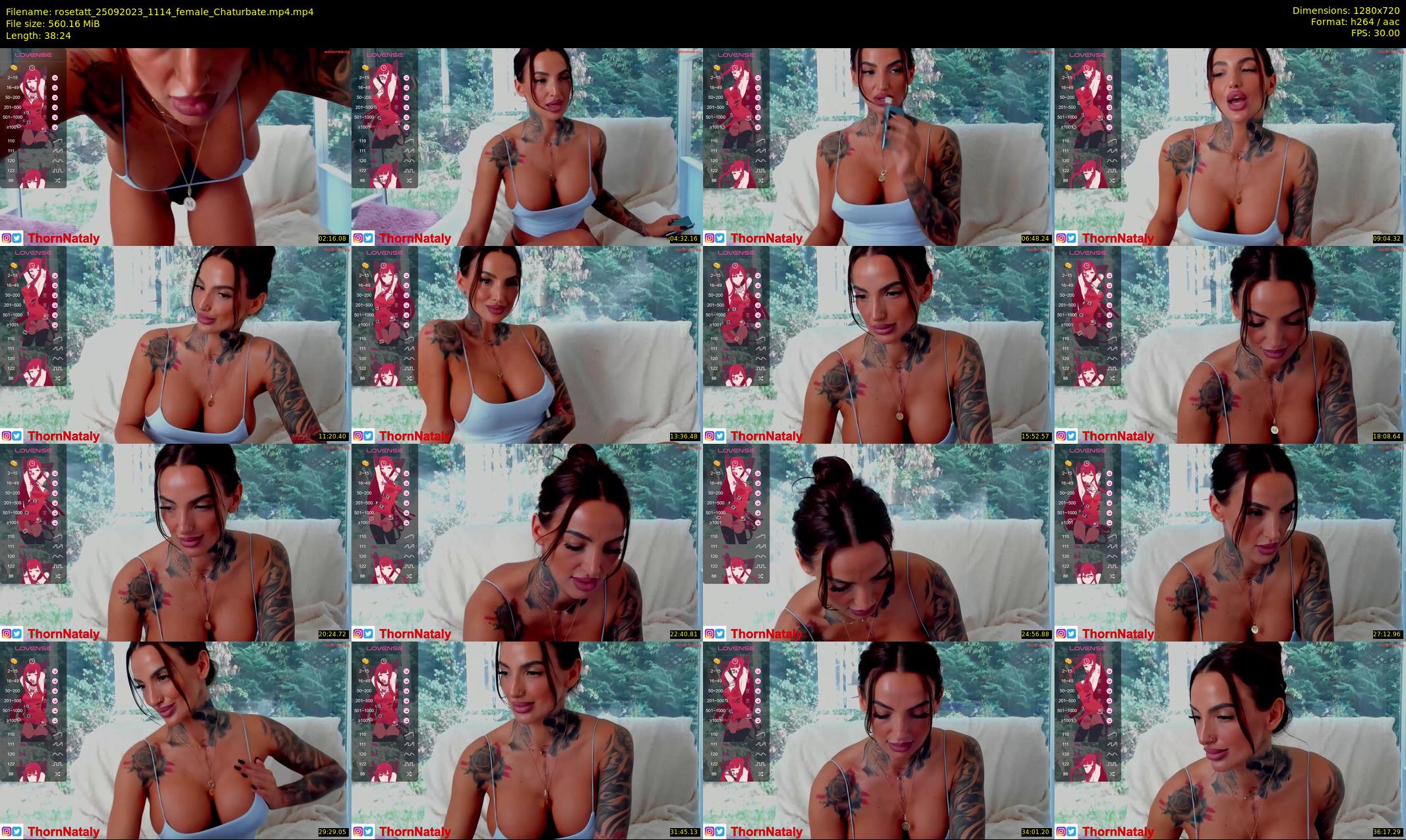 rosetatt — 39 minute Chaturbate female cam show recording, 720p, Sep 25, 2023
