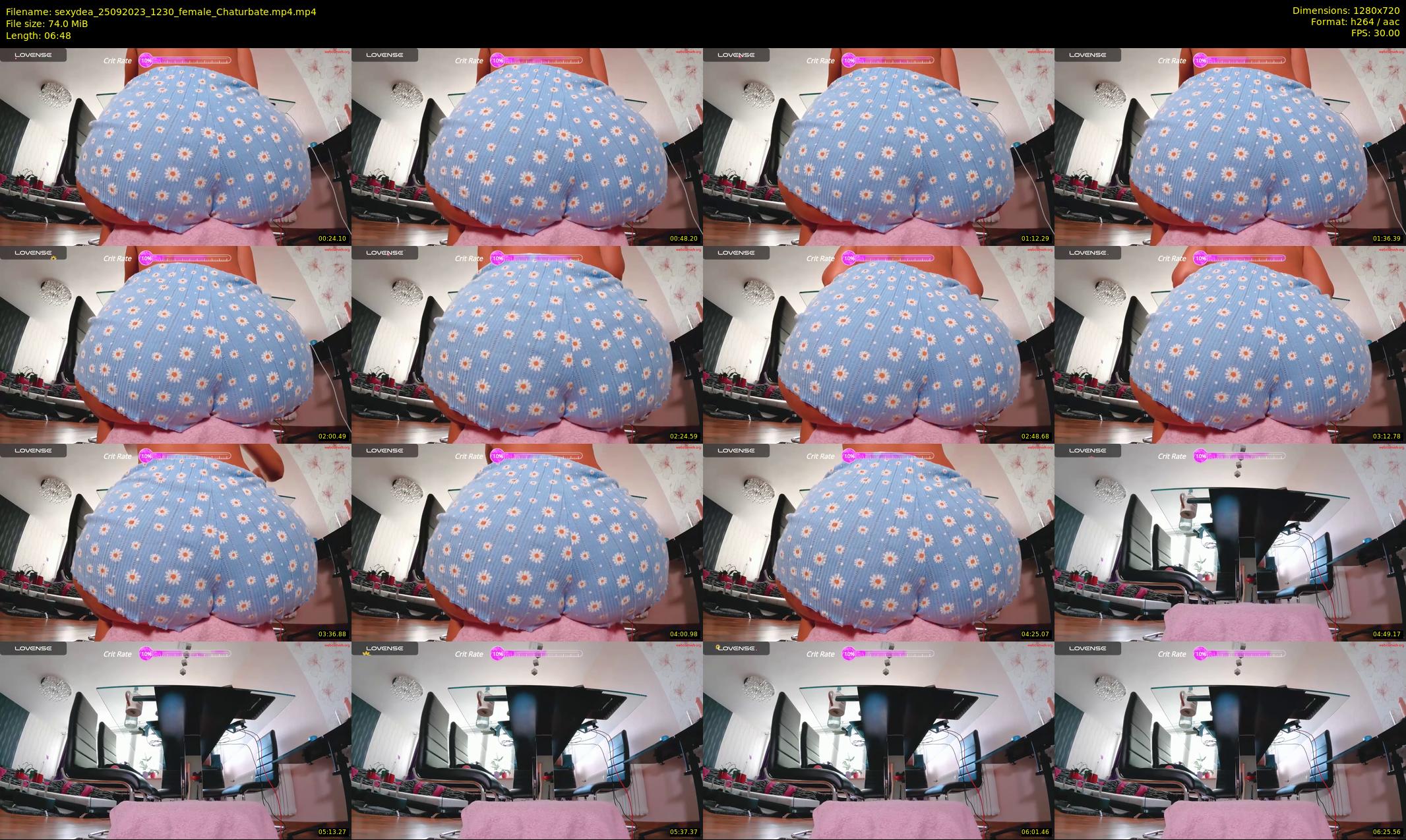 sexydea — 7 minute Chaturbate female cam show recording, 720p, Sep 25, 2023