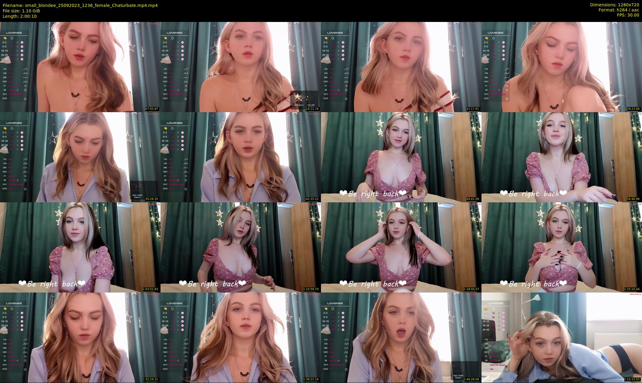 small_blondee — 121 minute Chaturbate female cam show recording, 720p, Sep 25, 2023