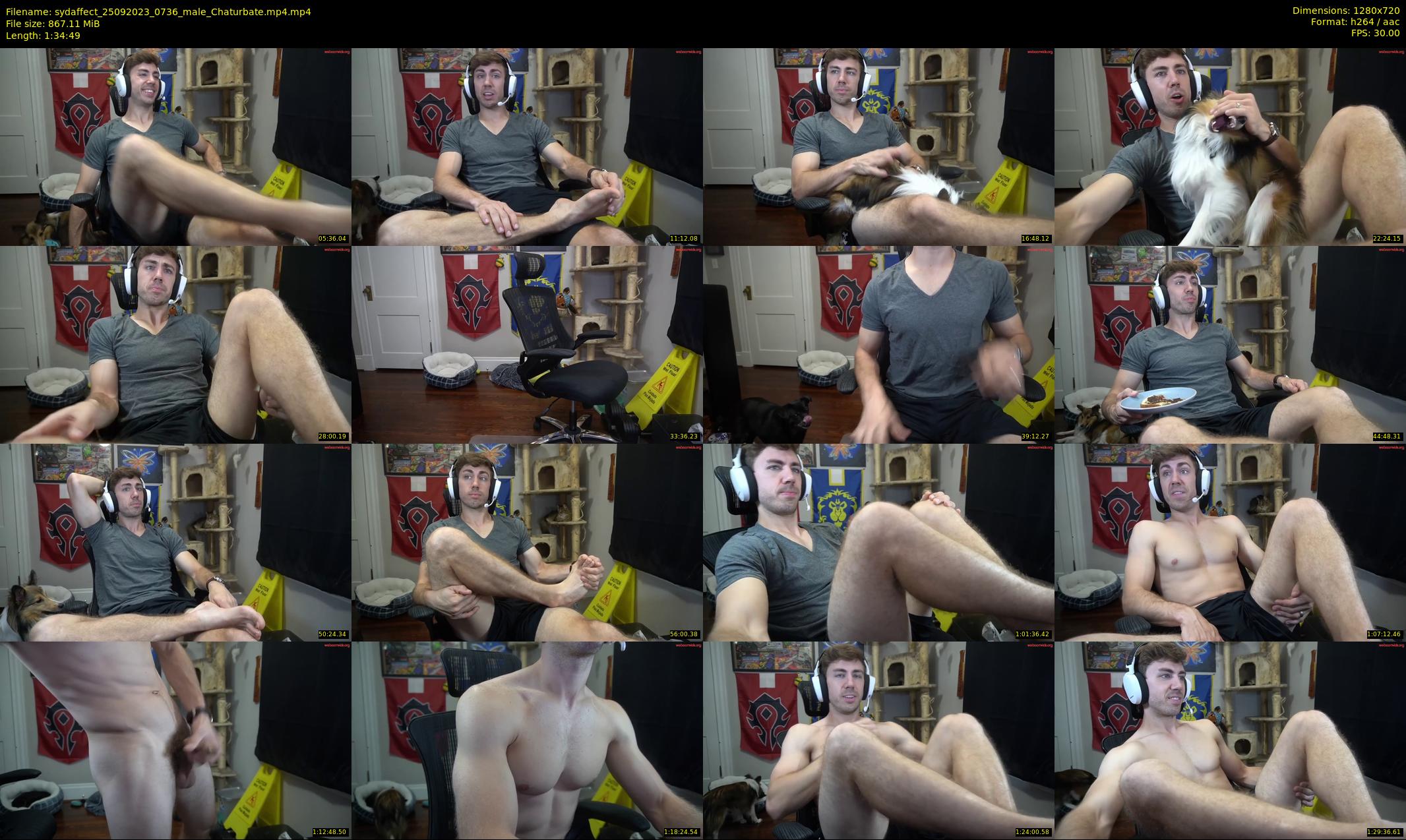 sydaffect — 95 minute Chaturbate male cam show recording, 720p, Sep 25, 2023