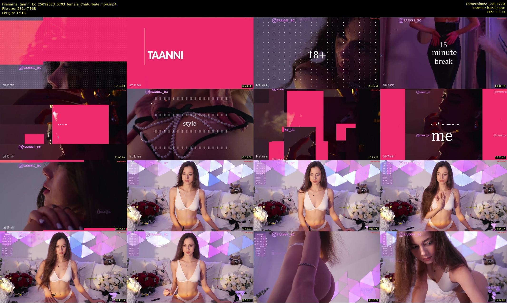 taanni_bc — 38 minute Chaturbate female cam show recording, 720p, Sep 25, 2023