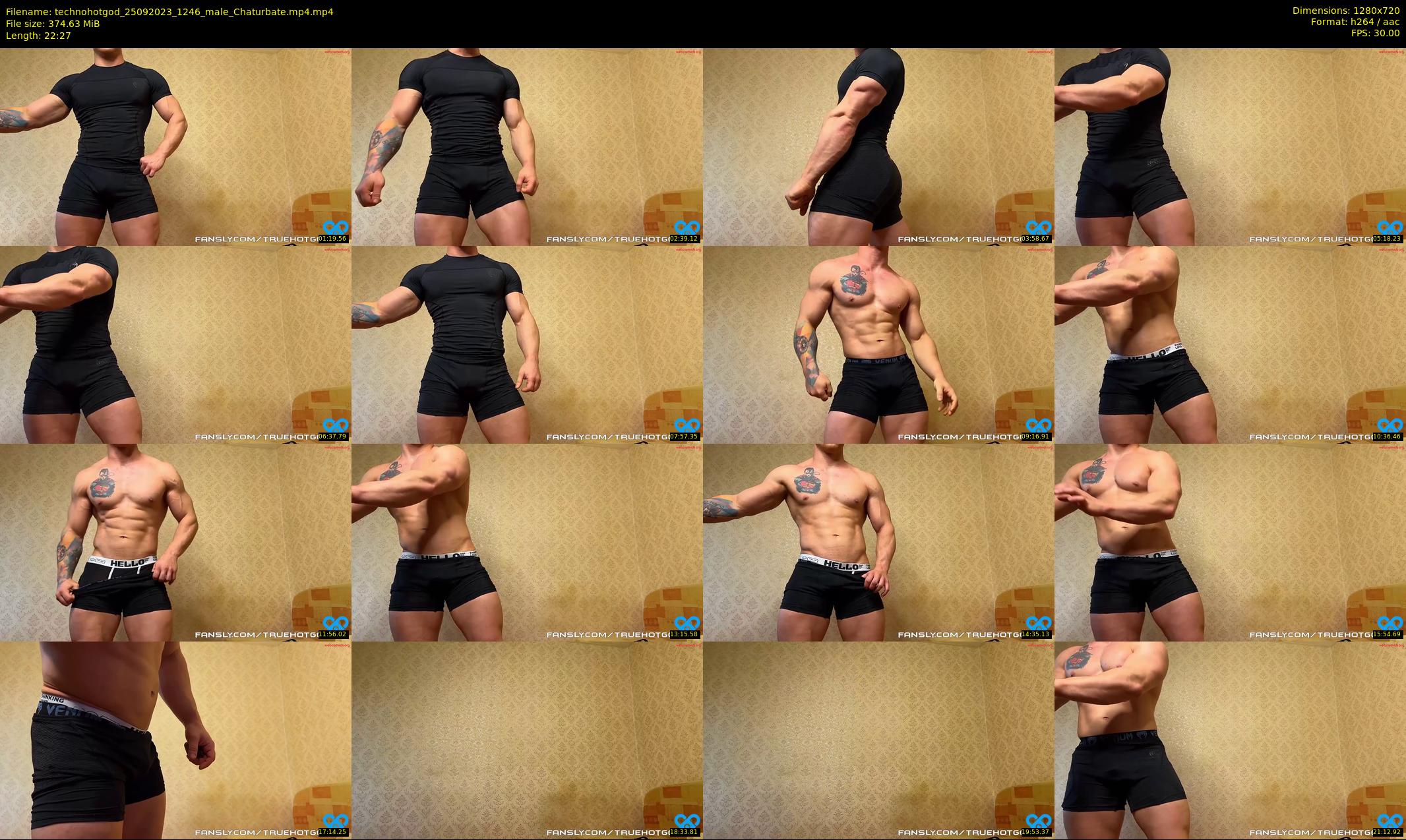 technohotgod — 23 minute Chaturbate male cam show recording, 720p, Sep 25, 2023