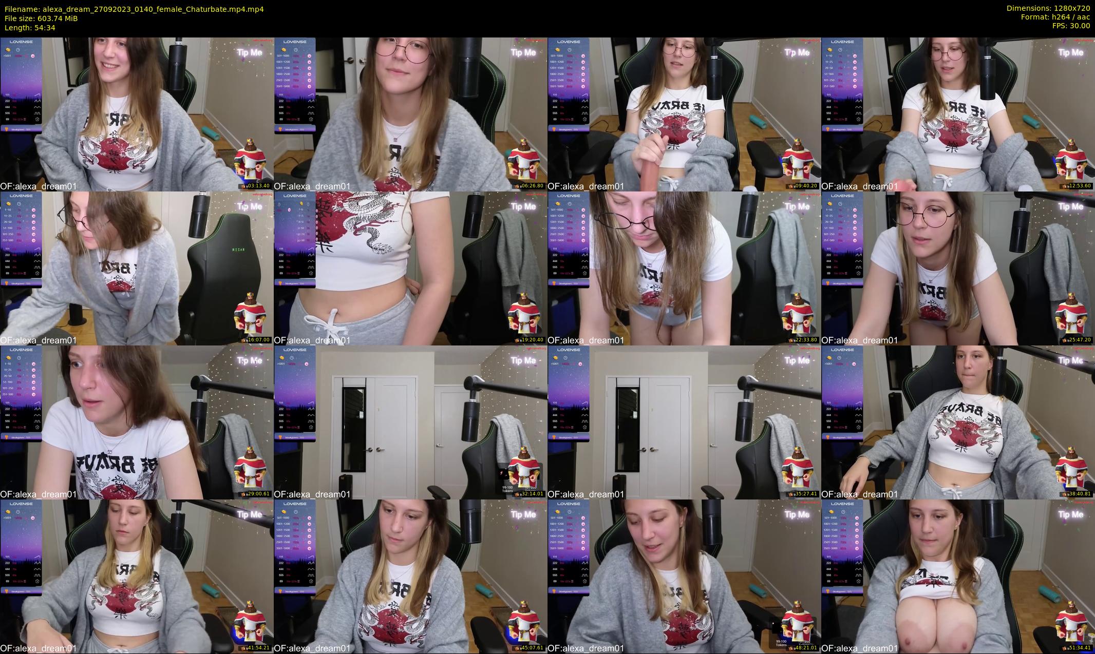 alexa_dream — 55 minute Chaturbate female cam show recording, 720p, Sep 27, 2023