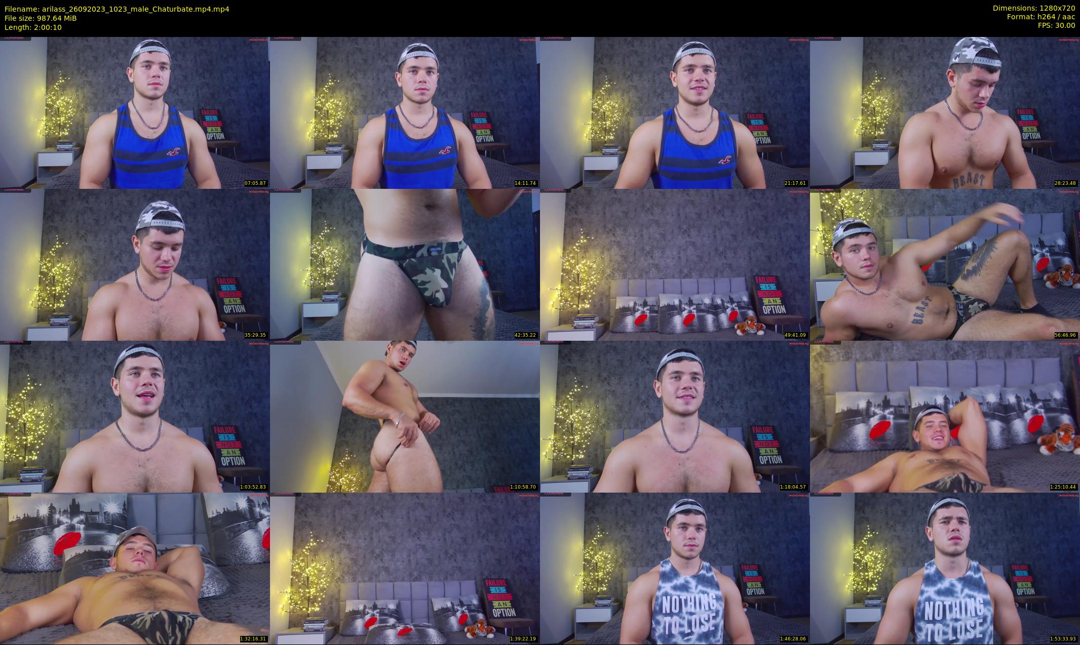 arilass — 121 minute Chaturbate male cam show recording, 720p, Sep 26, 2023