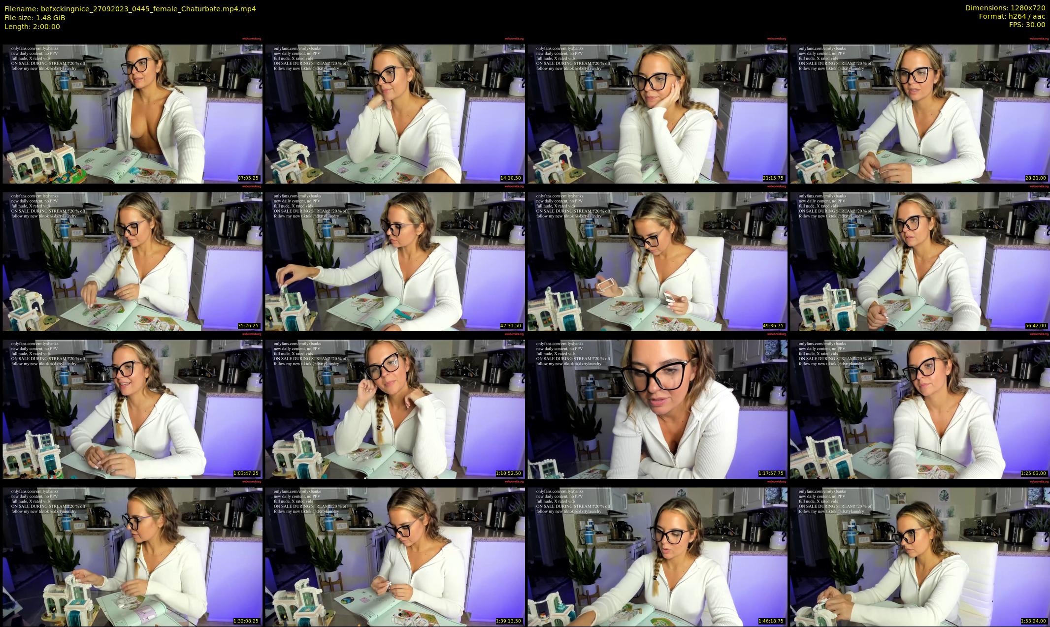 befxckingnice — 120 minute Chaturbate female cam show recording, 720p, Sep 27, 2023