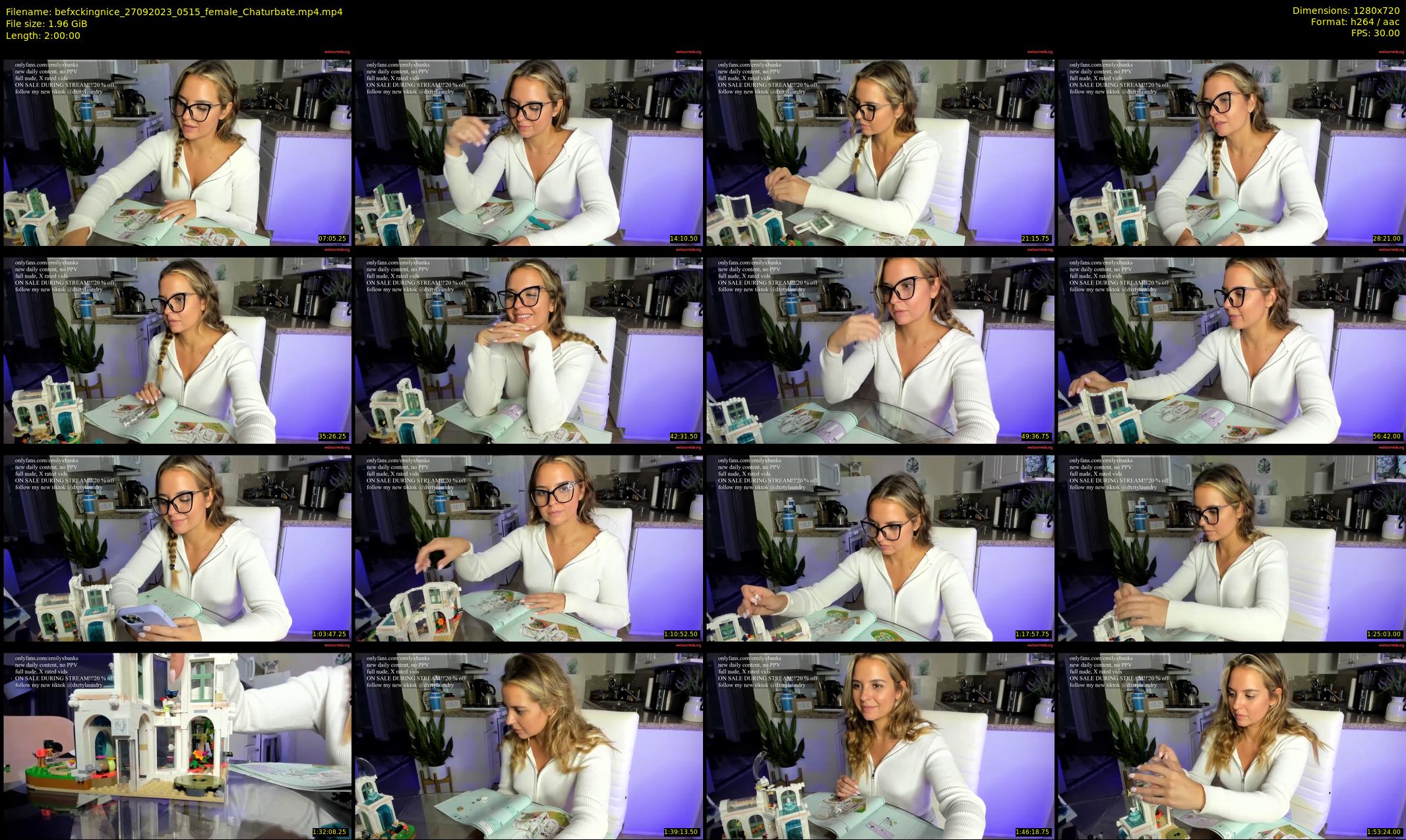 befxckingnice — 120 minute Chaturbate female cam show recording, 720p, Sep 27, 2023
