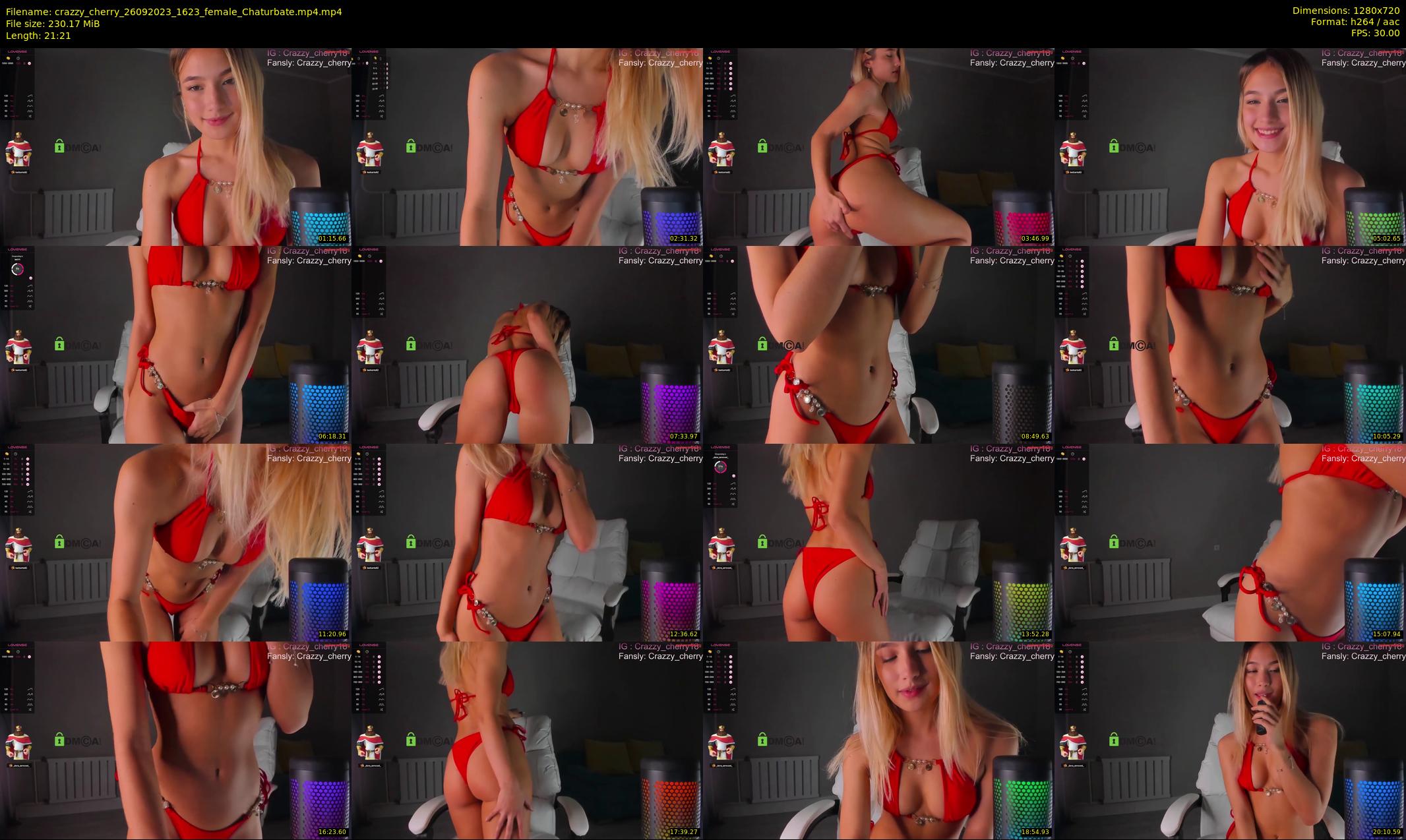crazzy_cherry — 22 minute Chaturbate female cam show recording, 720p, Sep 26, 2023