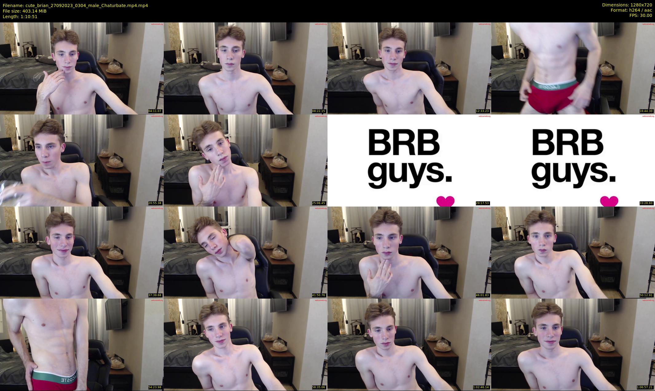 cute_brian — 71 minute Chaturbate male cam show recording, 720p, Sep 27, 2023