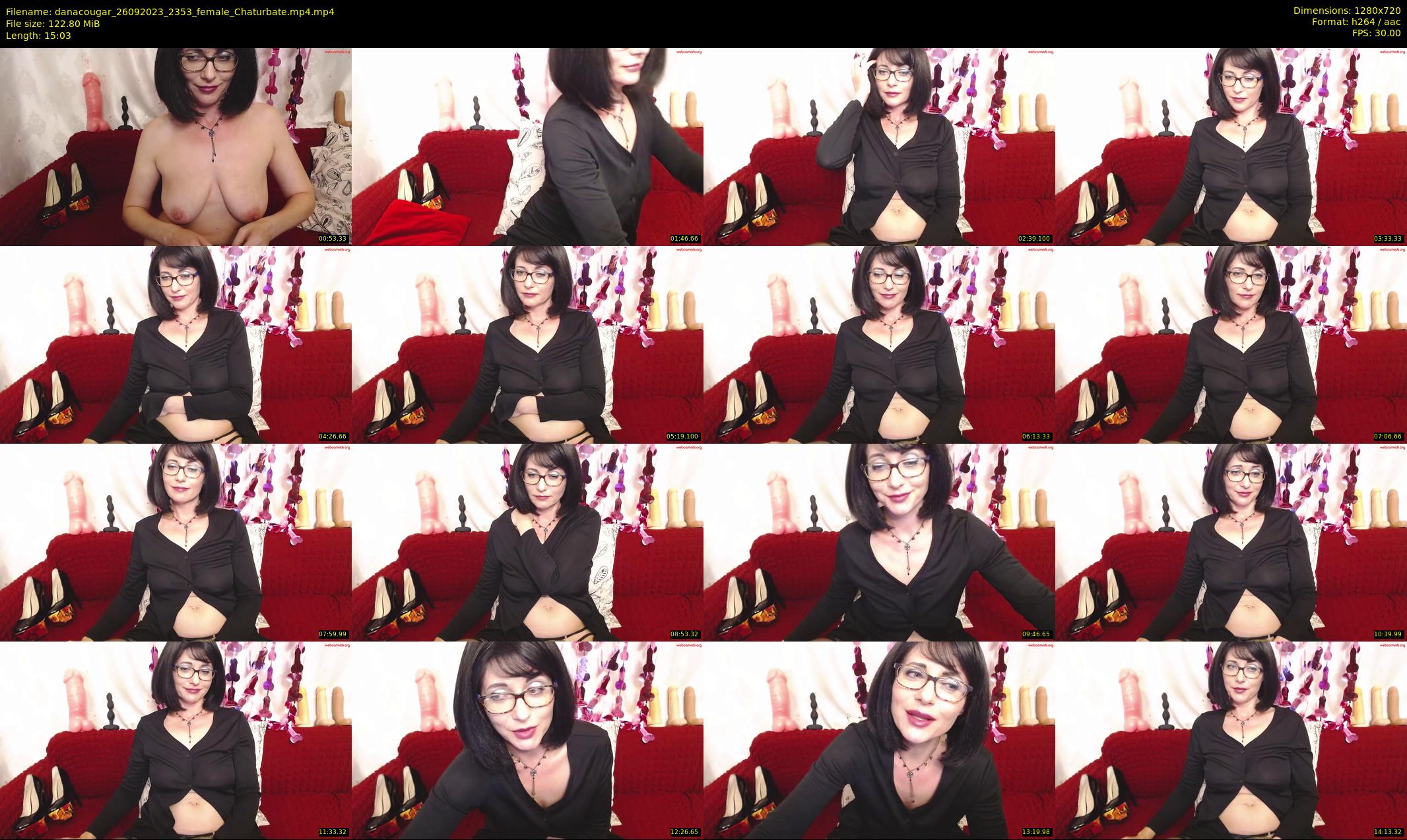 danacougar — 16 minute Chaturbate female cam show recording, 720p, Sep 26, 2023