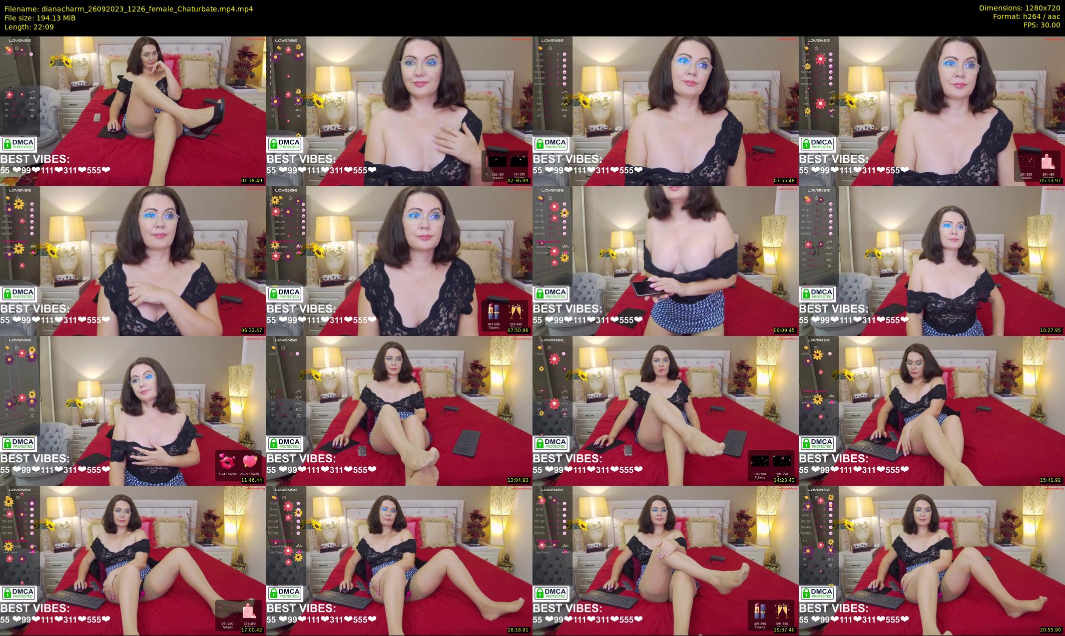 dianacharm — 23 minute Chaturbate female cam show recording, 720p, Sep 26, 2023