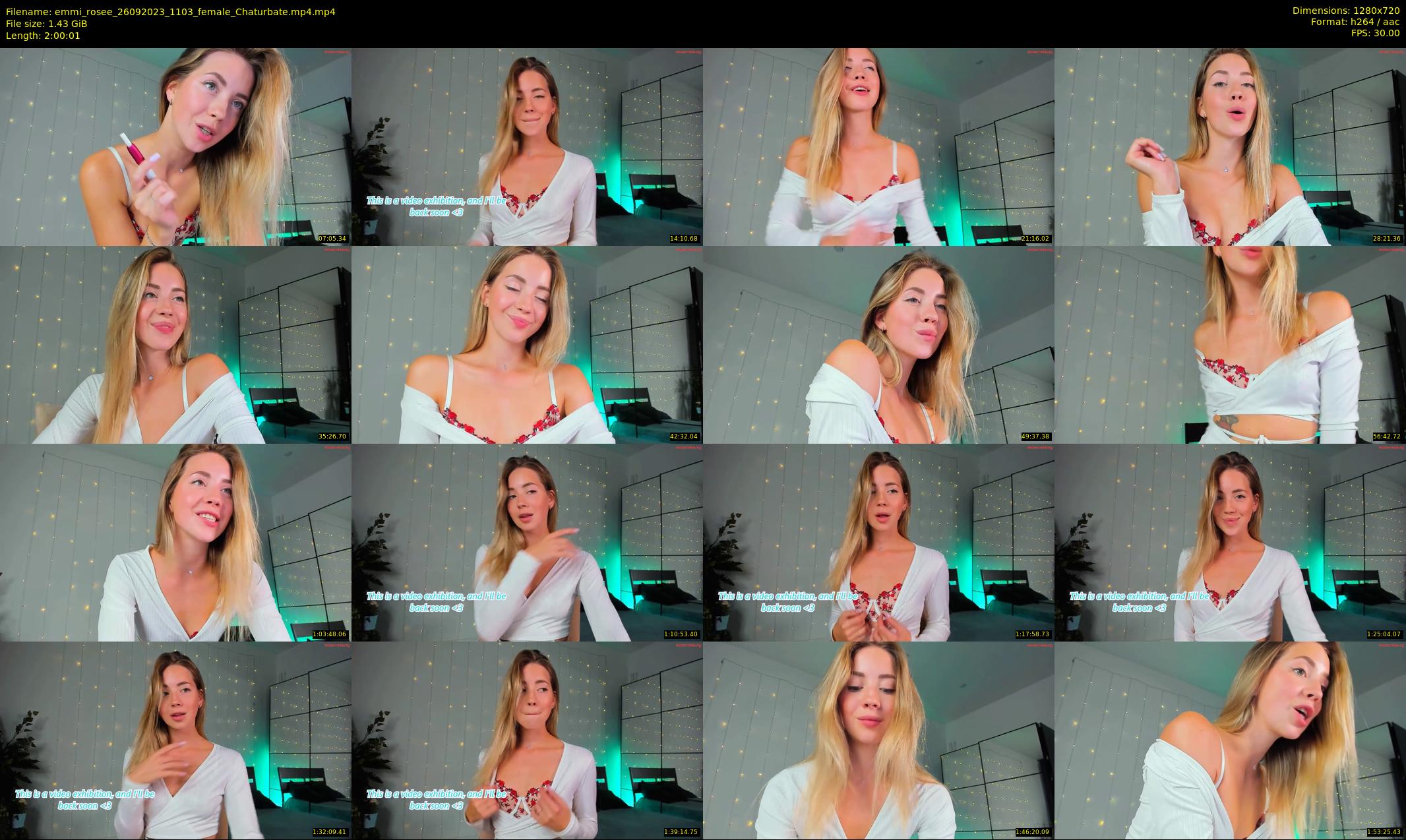 emmi_rosee — 121 minute Chaturbate female cam show recording, 720p, Sep 26, 2023